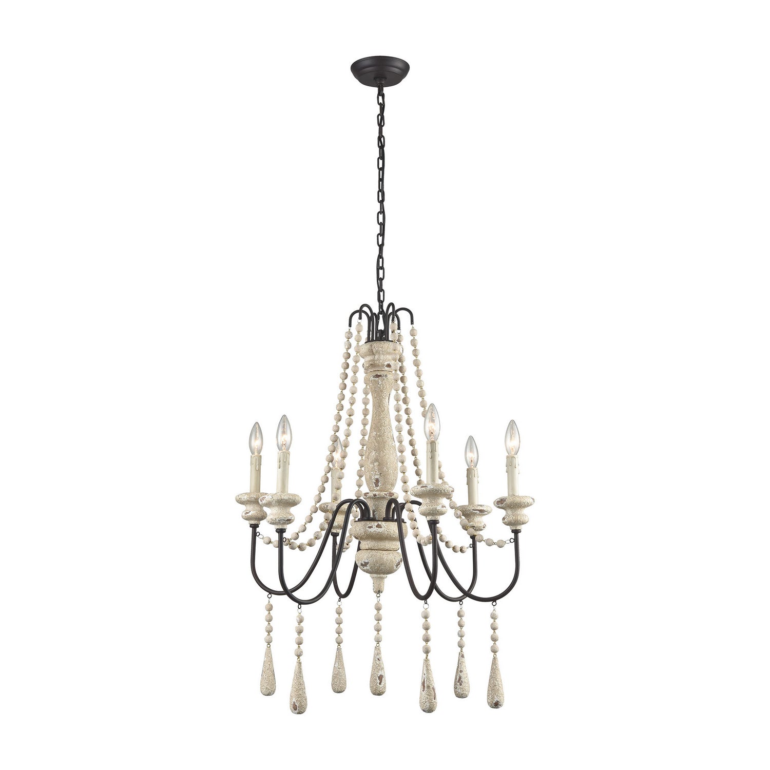 ELK Home - 3215-007 - Six Light Chandelier - Sommieres - Antique French Cream