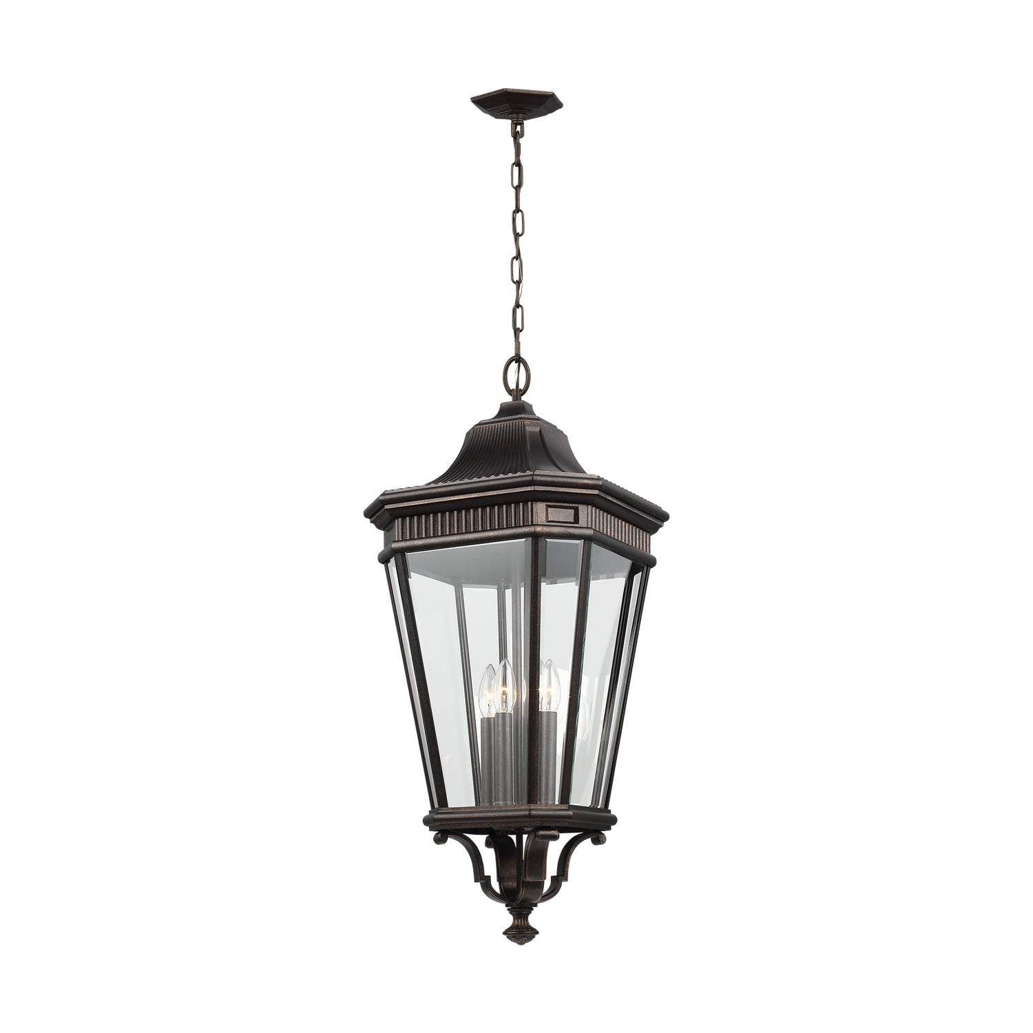 Generation Lighting. - OL5414GBZ - Four Light Hanging Lantern - Cotswold Lane - Grecian Bronze