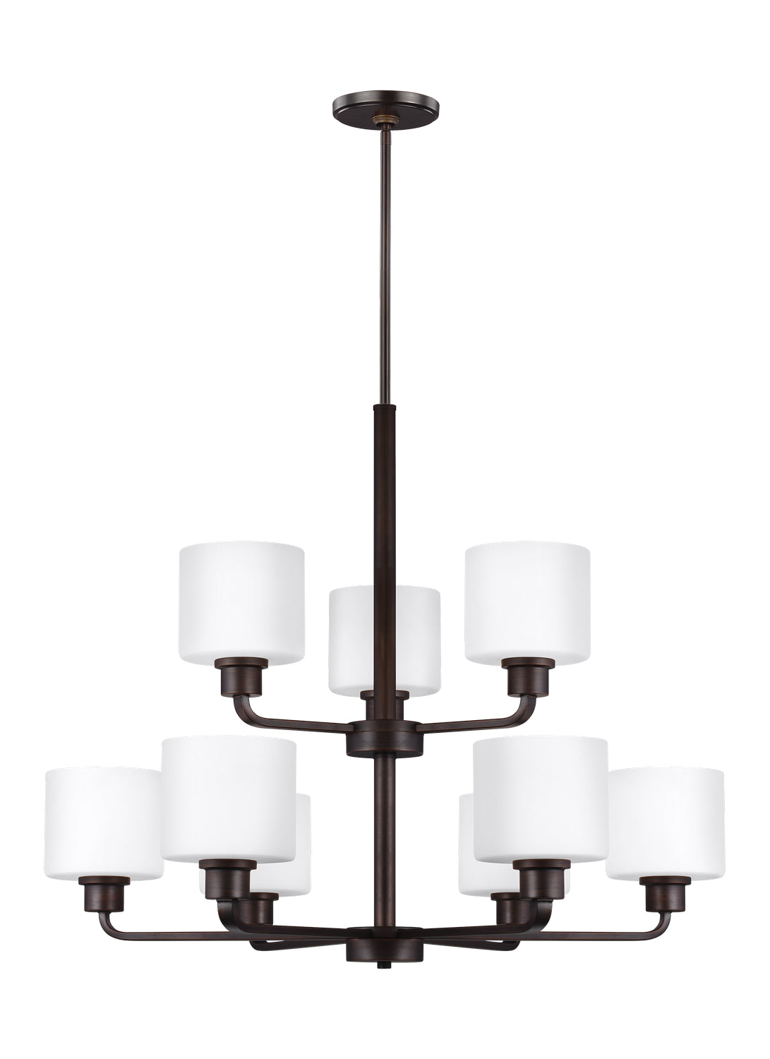 Generation Lighting. - 3128809-710 - Nine Light Chandelier - Canfield - Bronze