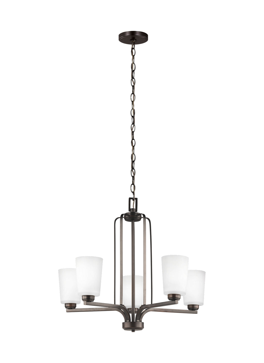 Generation Lighting. - 3128905-710 - Five Light Chandelier - Franport - Bronze