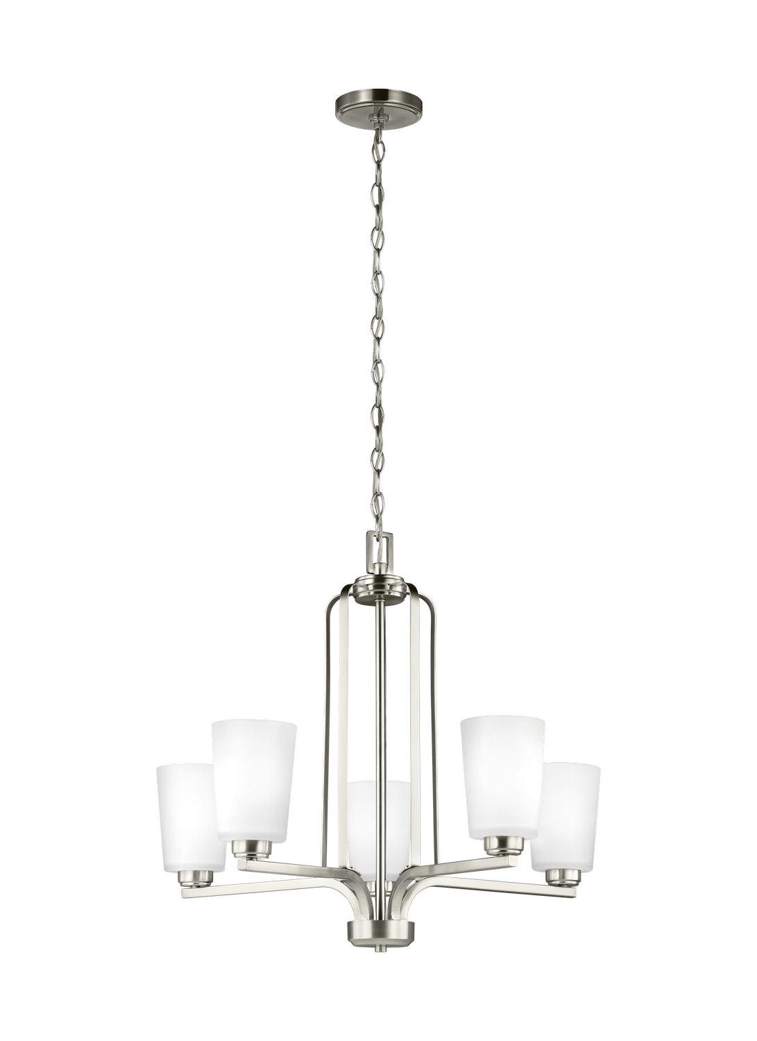 Generation Lighting. - 3128905EN3-962 - Five Light Chandelier - Franport - Brushed Nickel