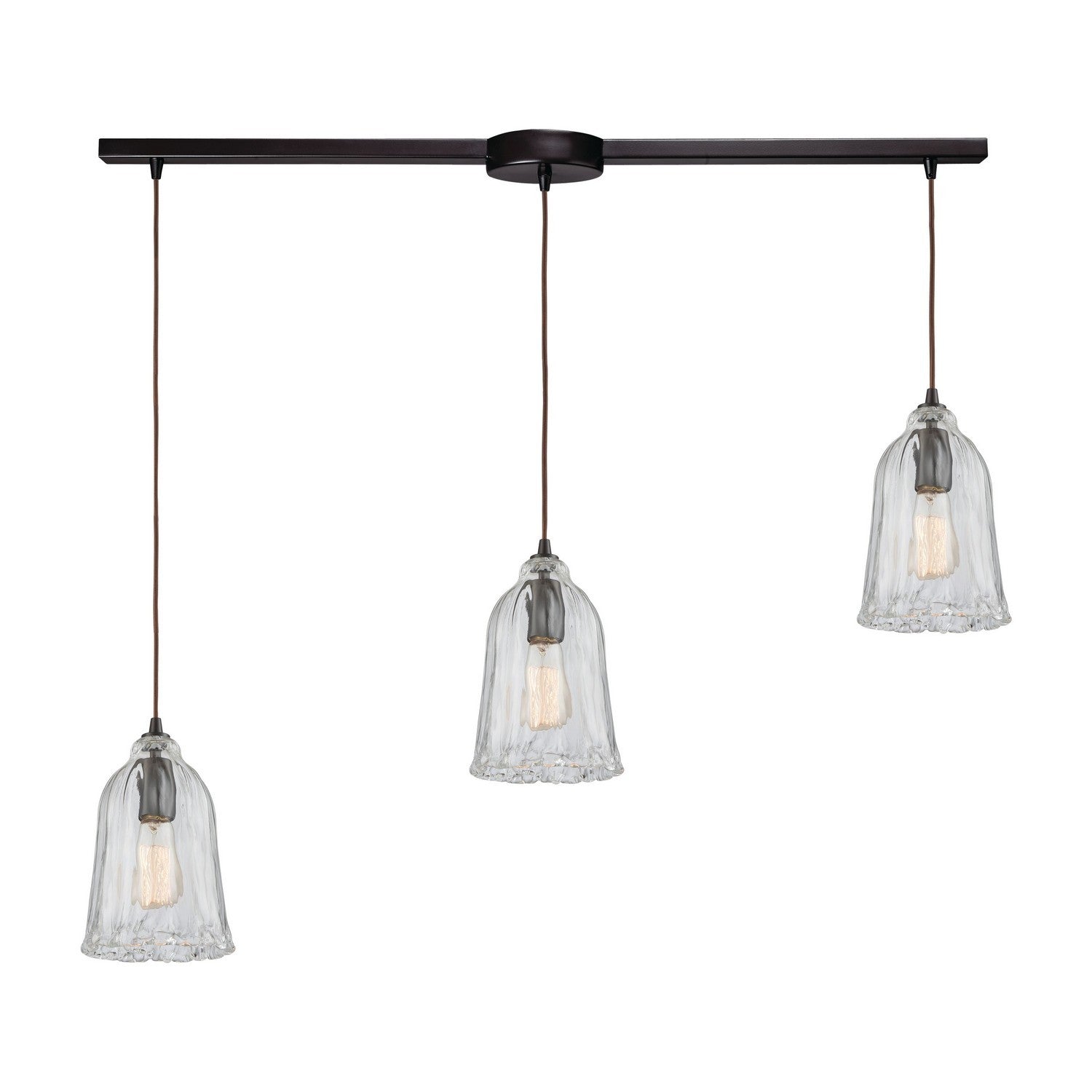 ELK Home - 10671/3L - Three Light Pendant - Hand Formed Glass - Oil Rubbed Bronze