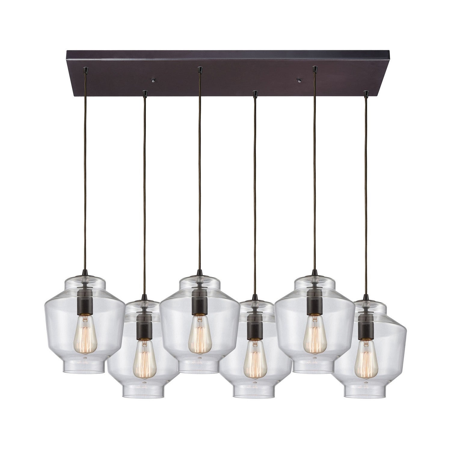 ELK Home - 10905/6RC - Six Light Pendant - Barrel - Oil Rubbed Bronze