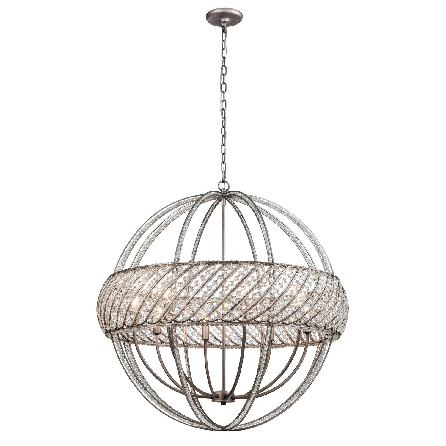 ELK Home - 11095/8 - Eight Light Chandelier - Bradington - Weathered Zinc