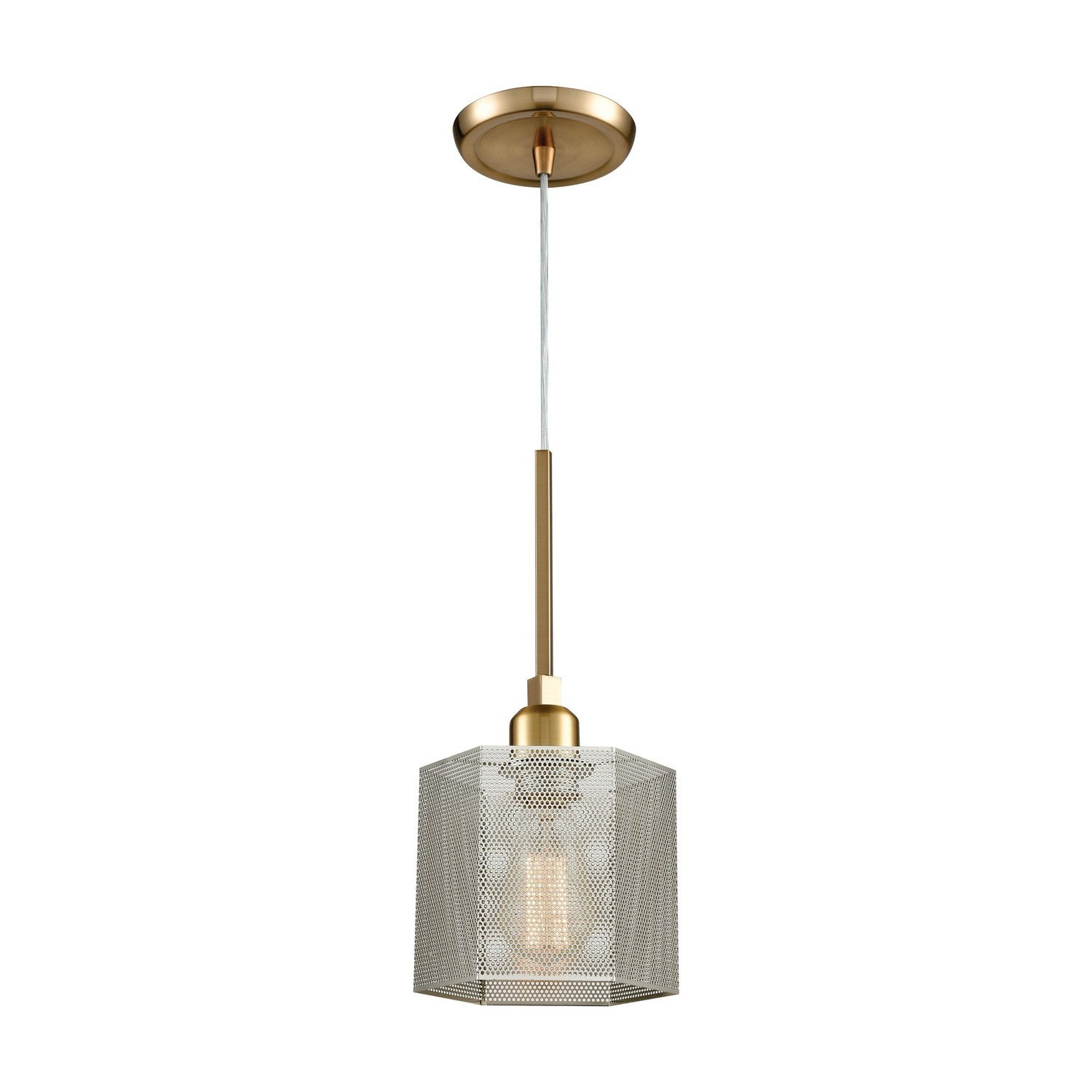 ELK Home - 21112/1 - One Light Mini Pendant - Compartir - Satin Brass