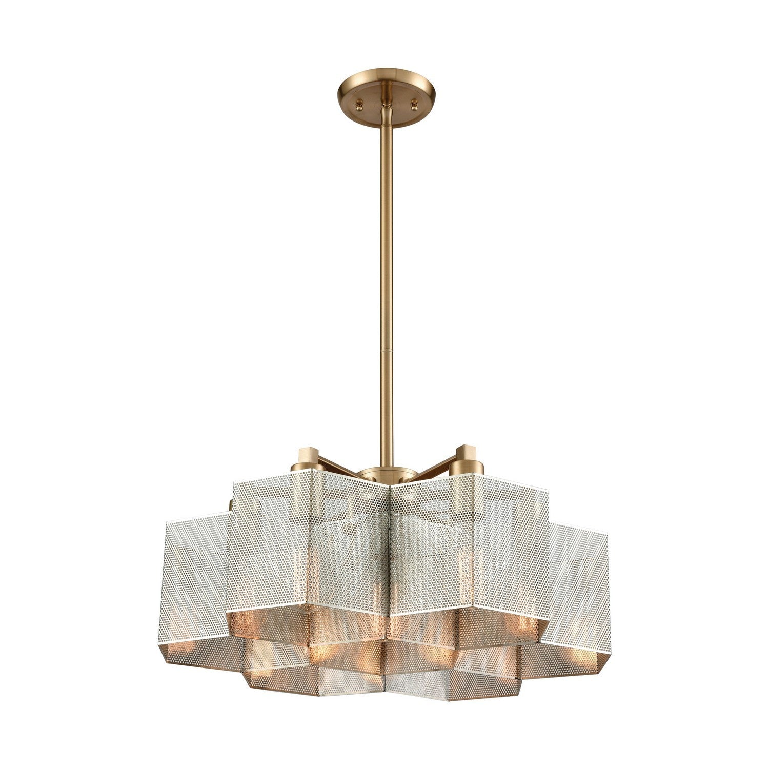 ELK Home - 21113/7 - Seven Light Chandelier - Compartir - Satin Brass