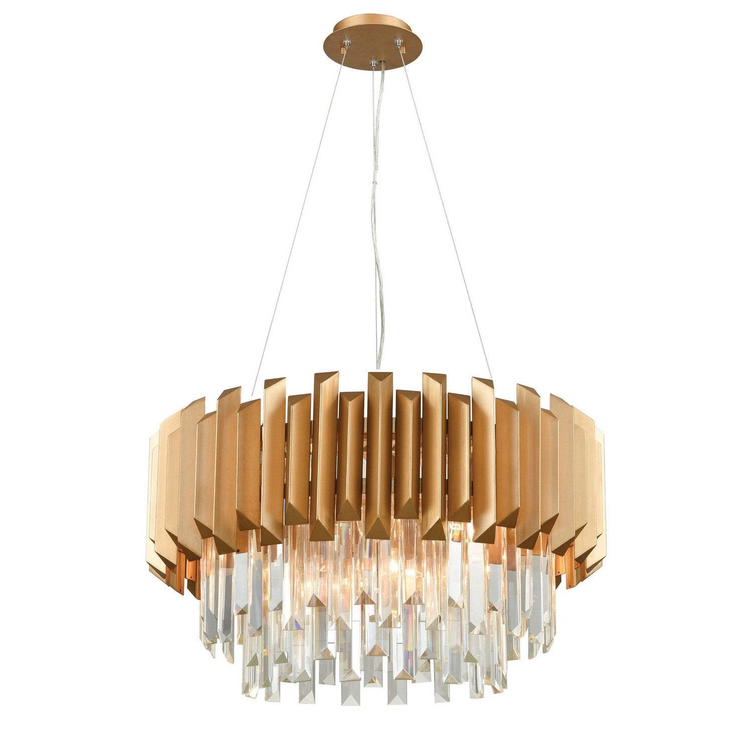 ELK Home - 33215/6 - Six Light Chandelier - Seneca Falls - Matte Gold