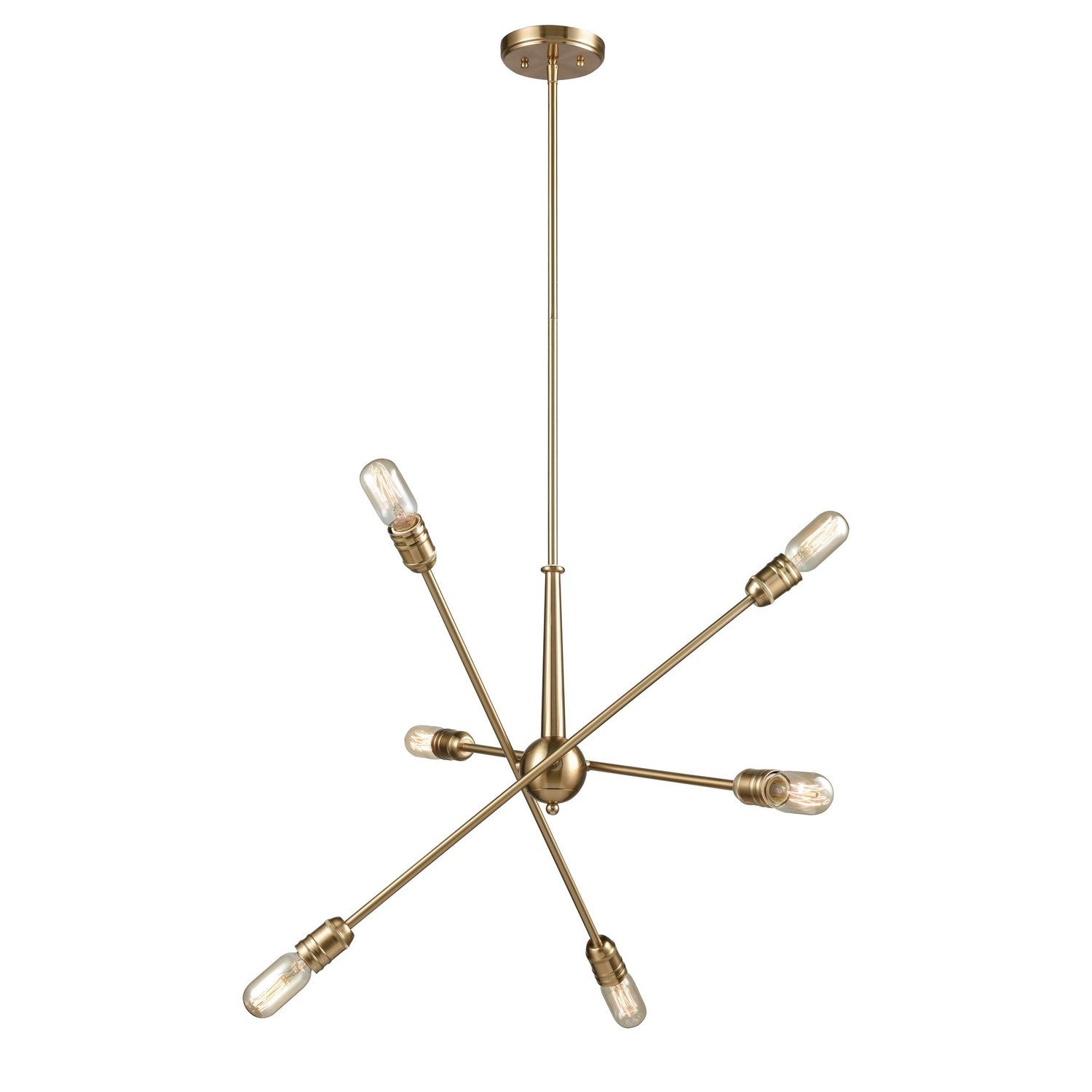 ELK Home - 46240/6 - Six Light Chandelier - Delphine - Satin Brass