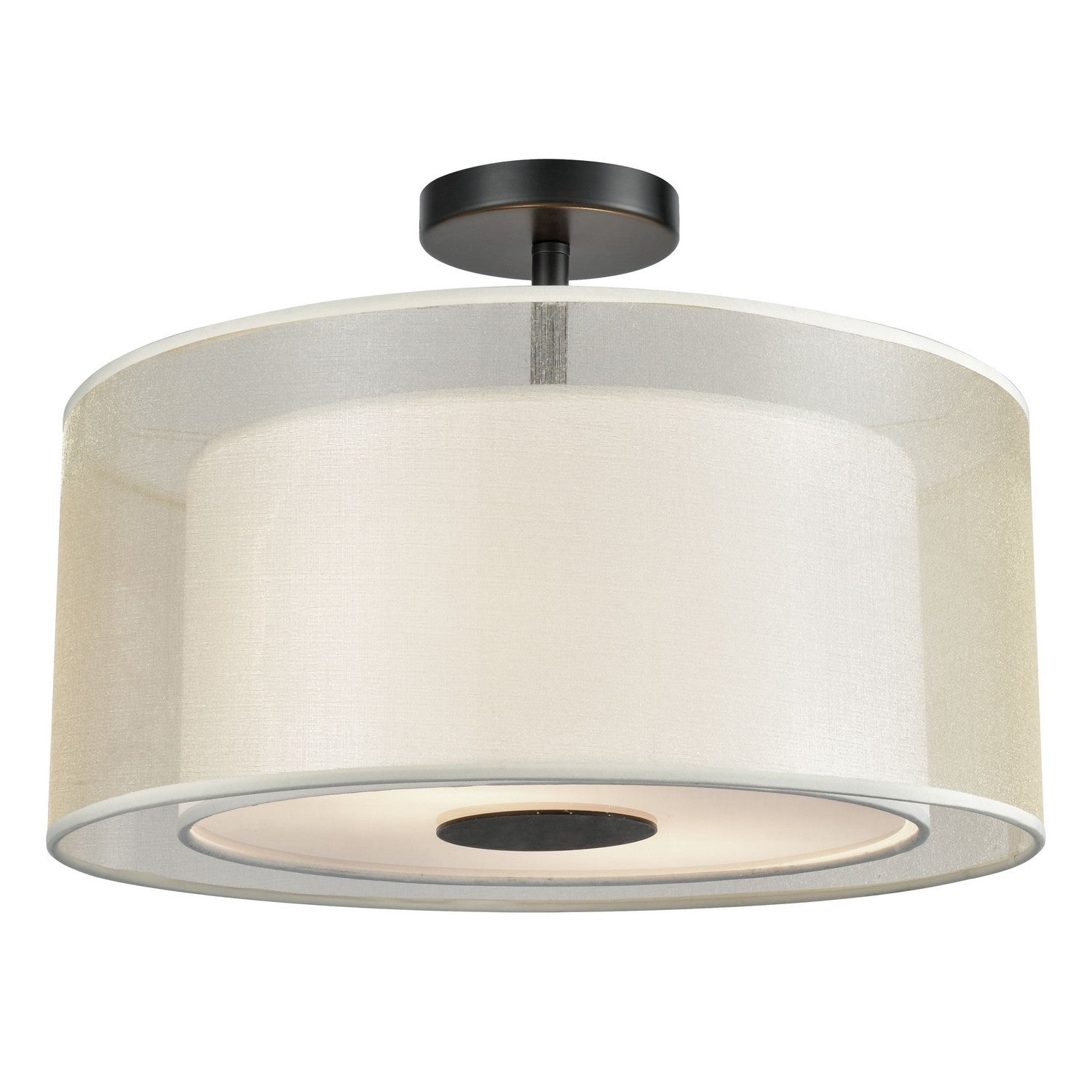 ELK Home - 46267/2 - Two Light Semi Flush Mount - Ashland - Matte Black