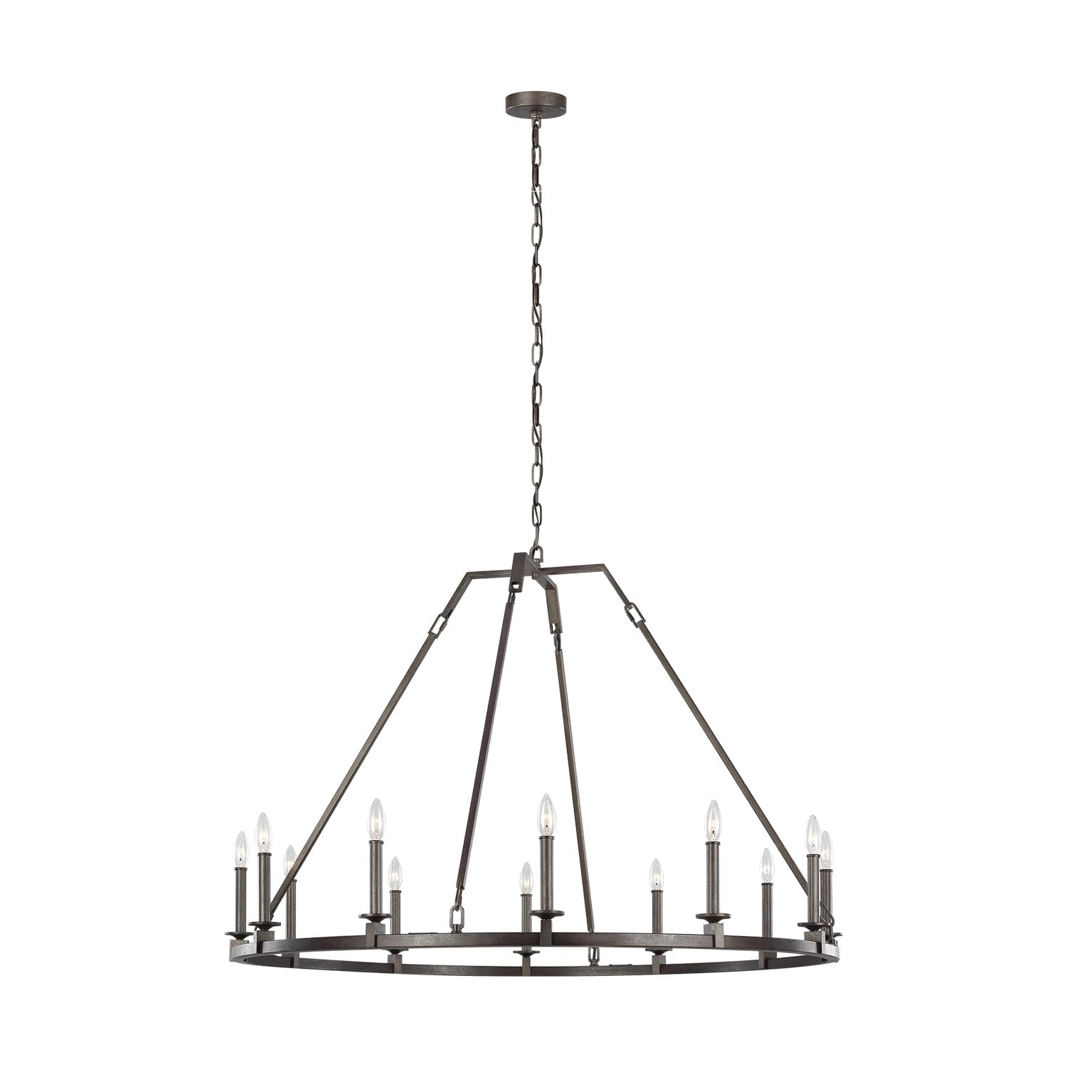 Visual Comfort Studio - F3216/12SMS - 12 Light Chandelier - Landen - Smith Steel