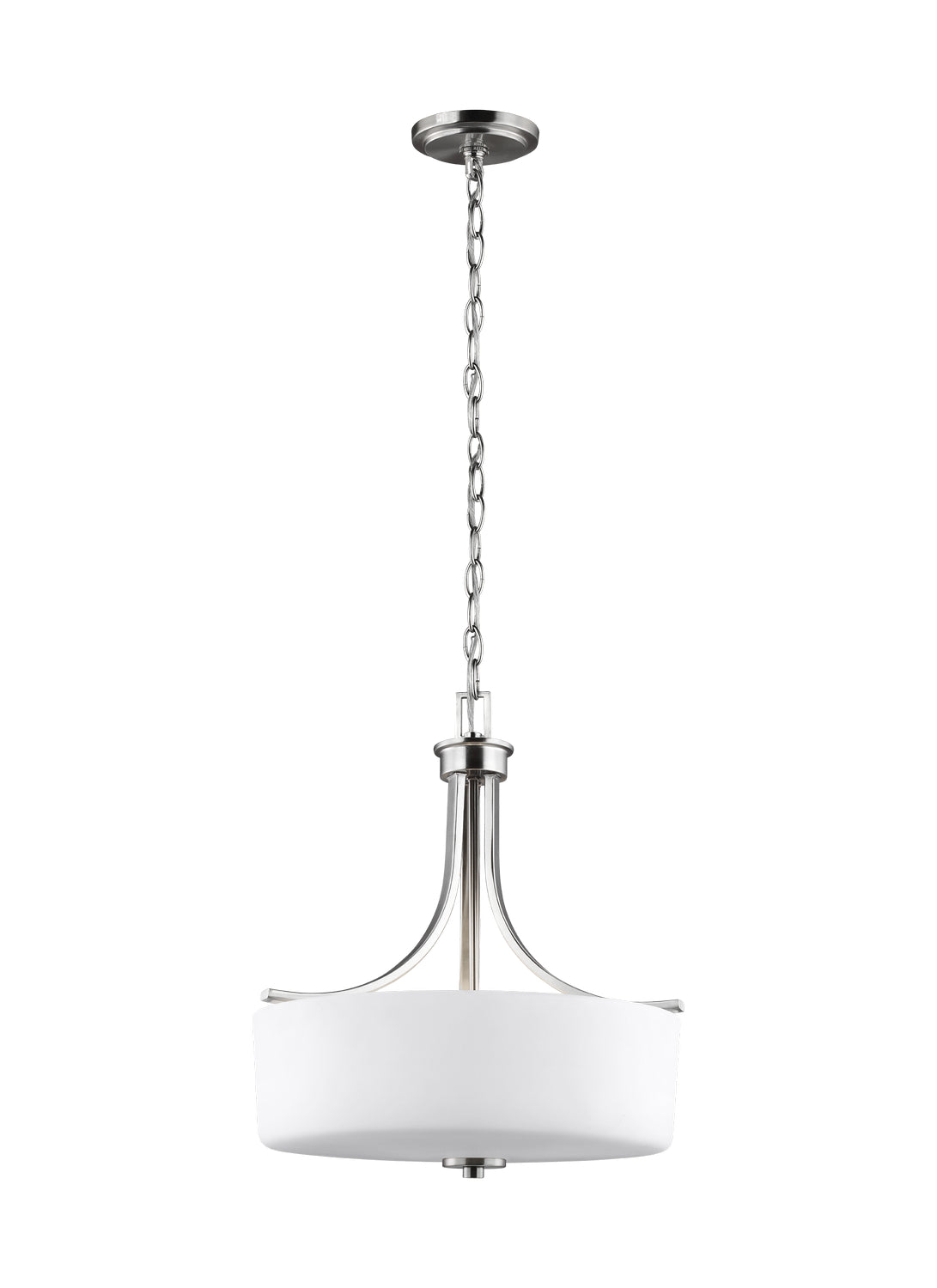 Generation Lighting. - 6528803-962 - Three Light Pendant - Canfield - Brushed Nickel