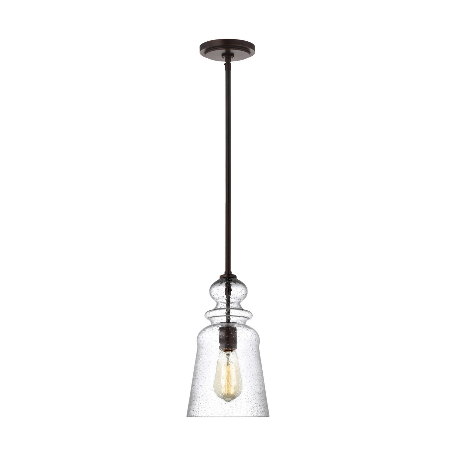 Generation Lighting. - 6536901-710 - One Light Pendant - Kea - Bronze