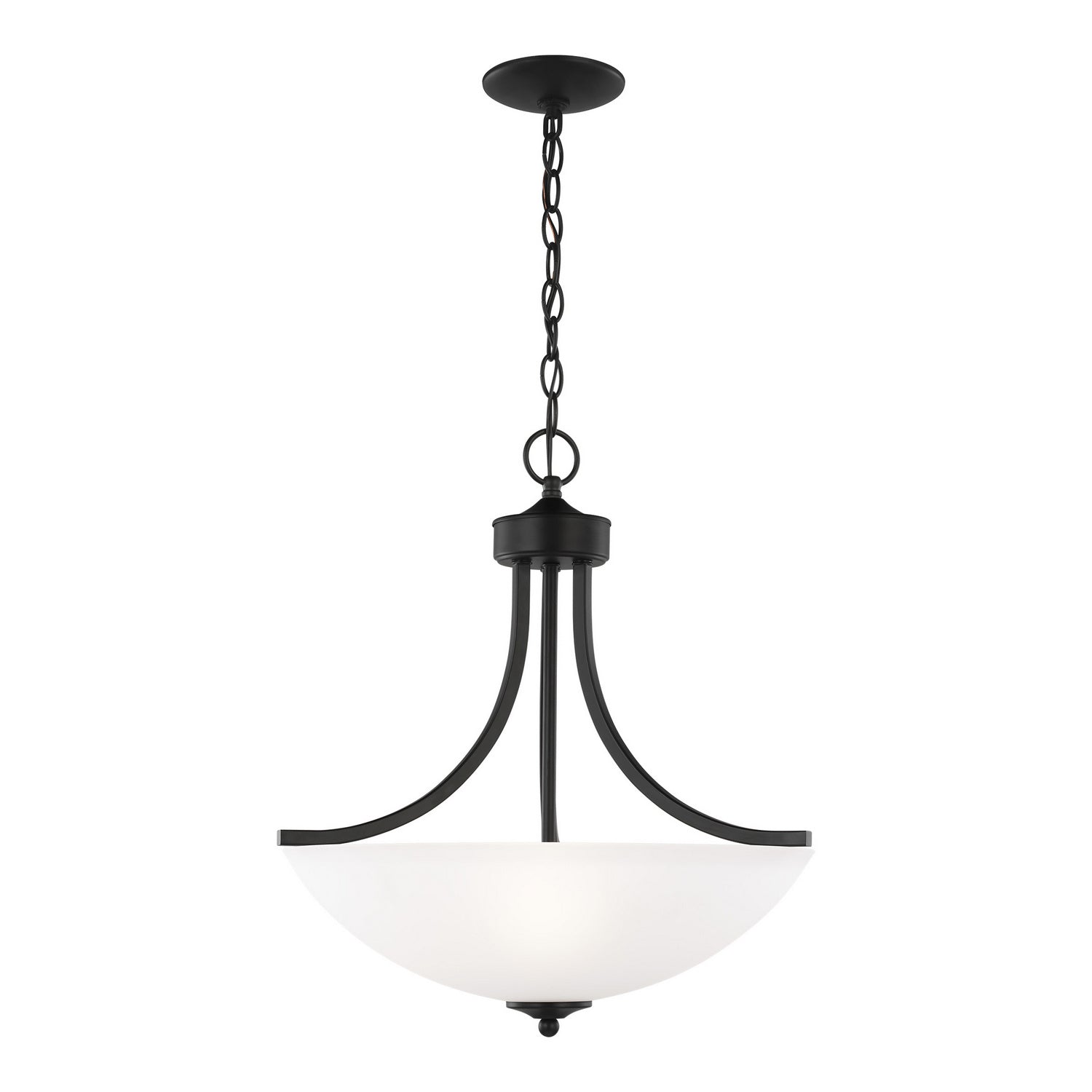 Generation Lighting. - 6616503-112 - Three Light Pendant - Geary - Midnight Black