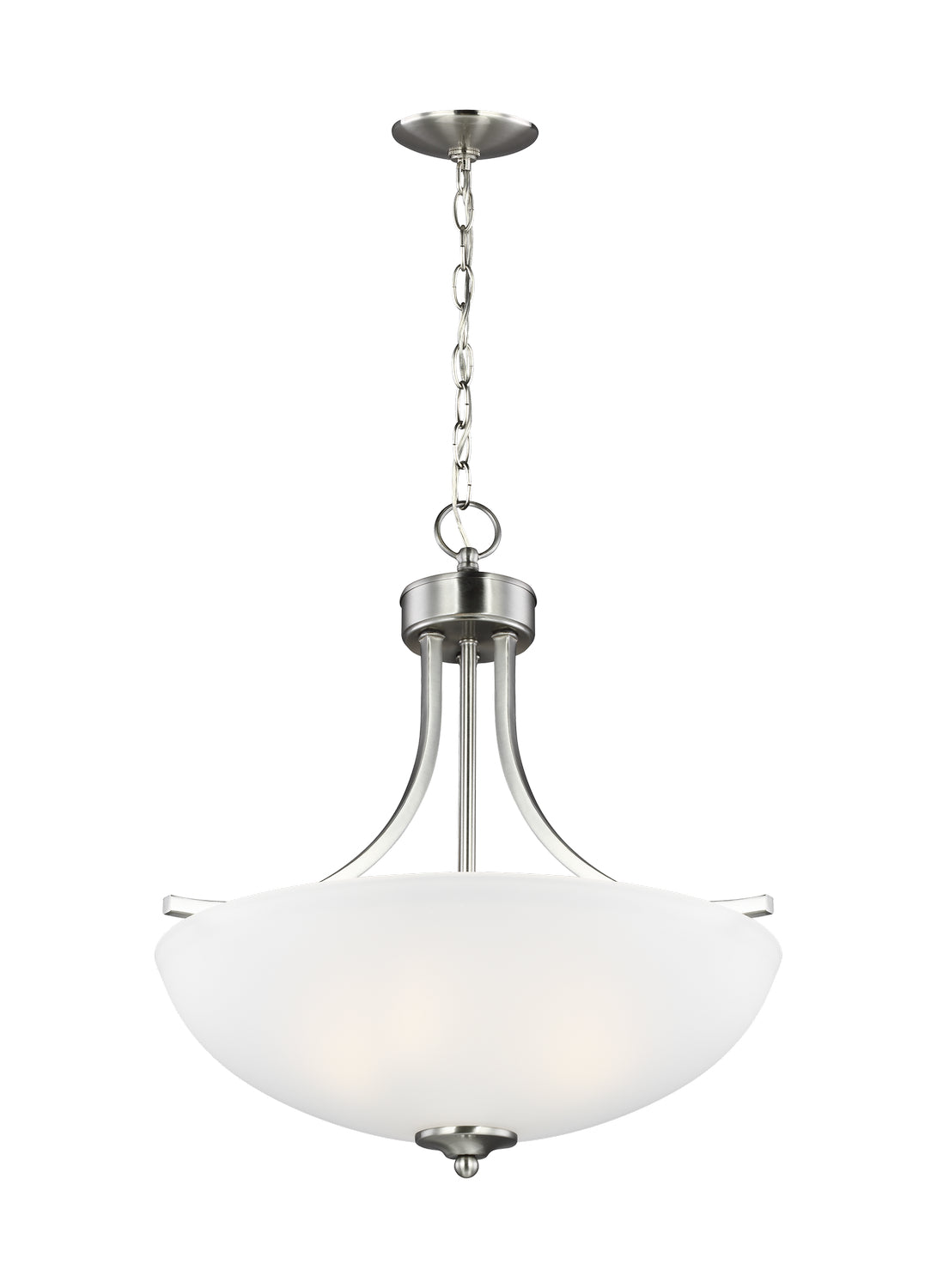 Generation Lighting. - 6616503EN3-962 - Three Light Pendant - Geary - Brushed Nickel