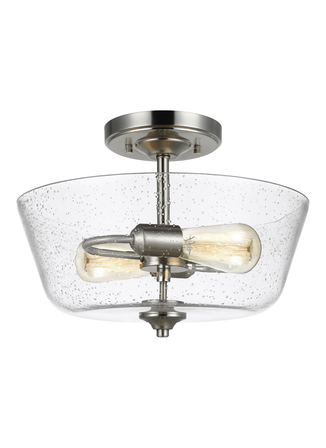 Generation Lighting. - 7714502-962 - Two Light Semi-Flush Mount - Belton - Brushed Nickel