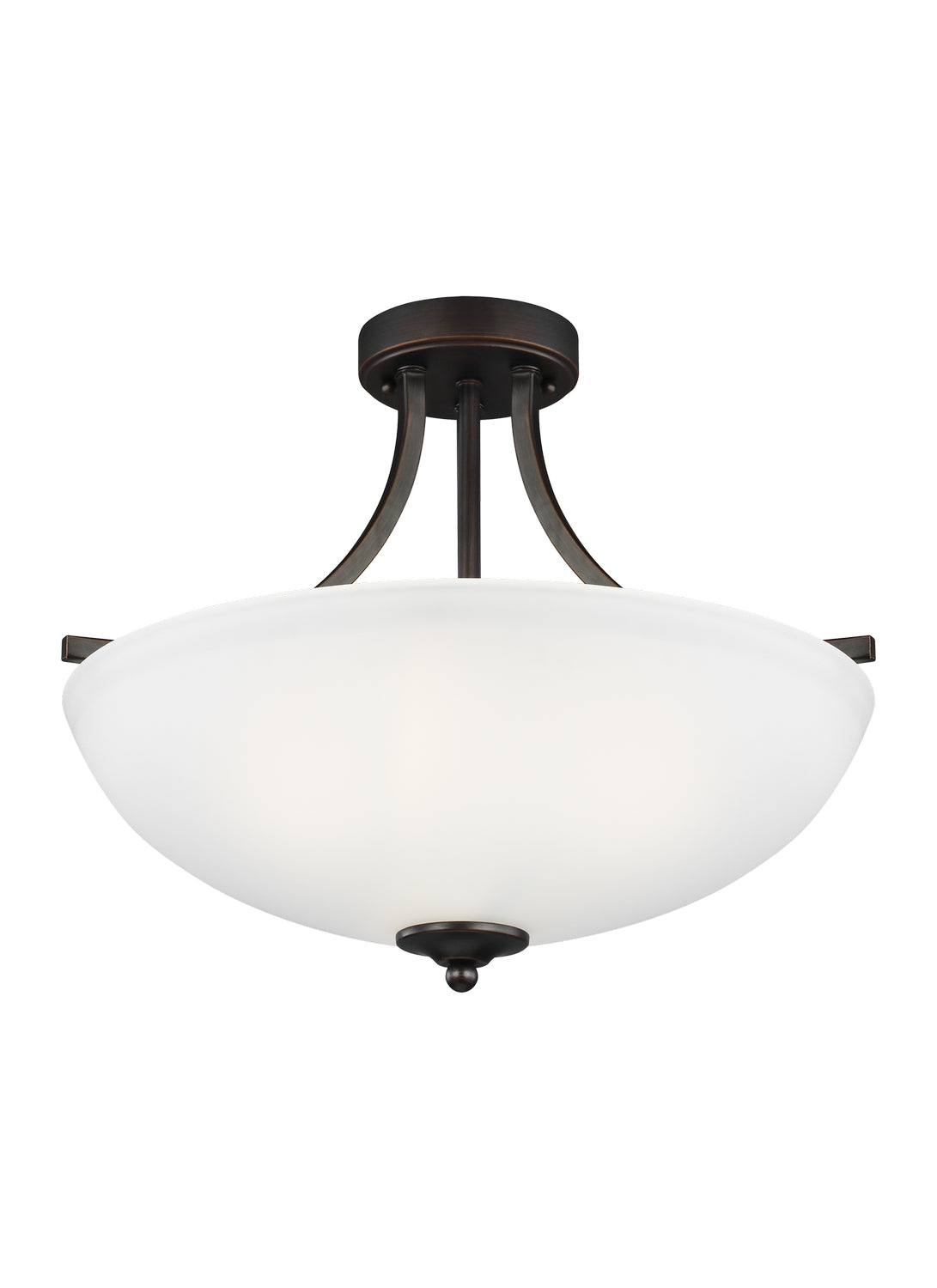 Generation Lighting. - 7716503-710 - Three Light Semi-Flush Convertible Pendant - Geary - Bronze