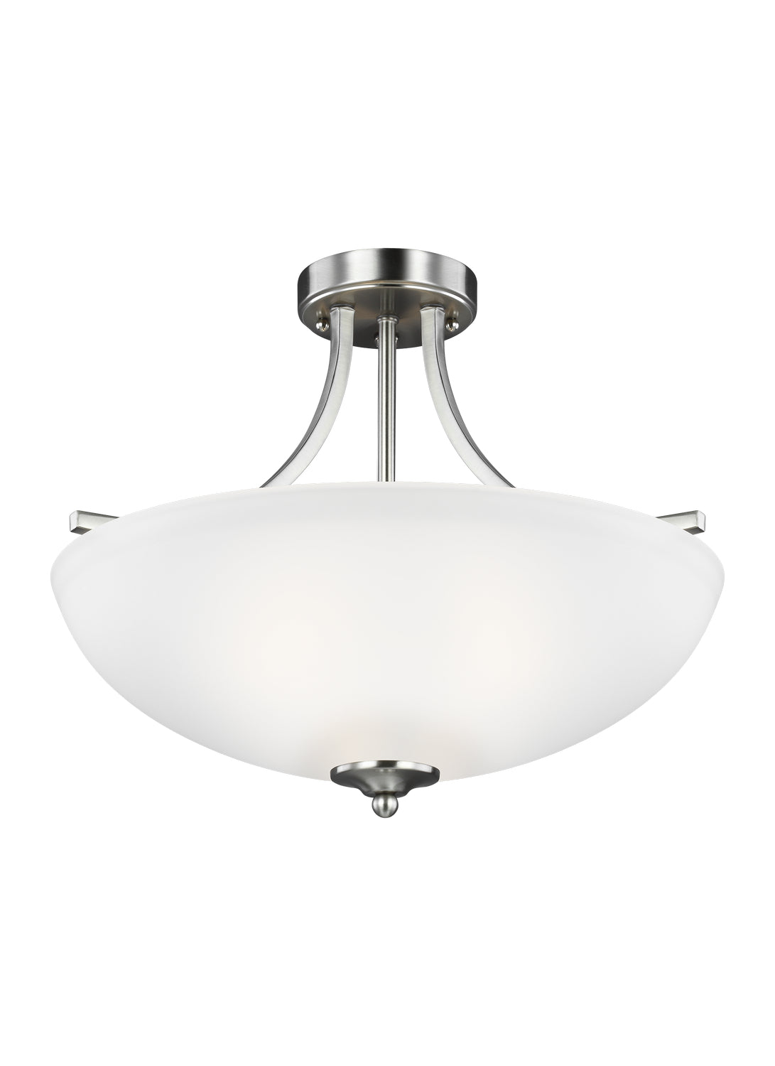 Generation Lighting. - 7716503EN3-962 - Three Light Semi-Flush Convertible Pendant - Geary - Brushed Nickel