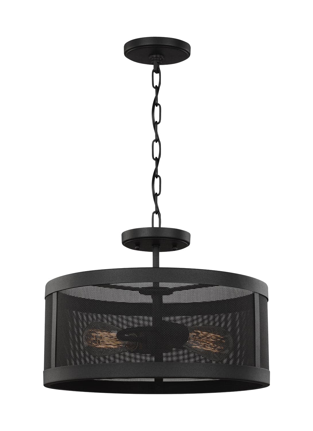 Visual Comfort Studio - 7728502-12 - Two Light Semi-Flush Convertible Pendant - Gereon - Black