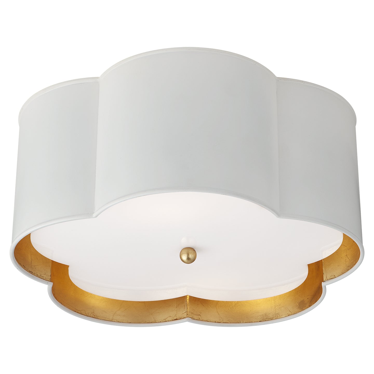 Visual Comfort Signature - KS 4117WHT/G-FA - Two Light Flush Mount - Bryce - Plaster White