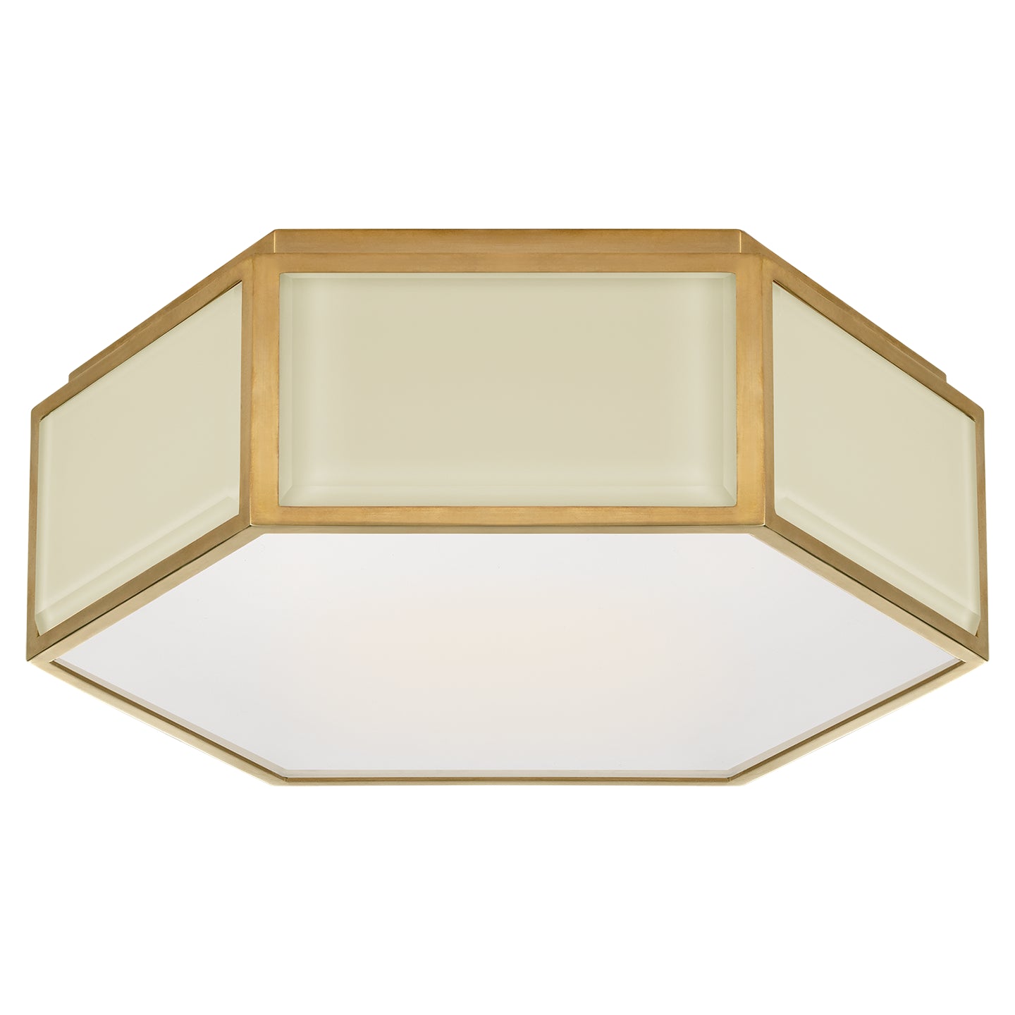 Visual Comfort Signature - KS 4120CRE/SB-FG - Two Light Flush Mount - Bradford - Cream and Soft Brass