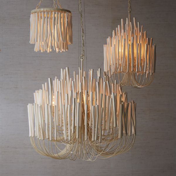 Six Light Chandelier from the Tilda collection in White finish