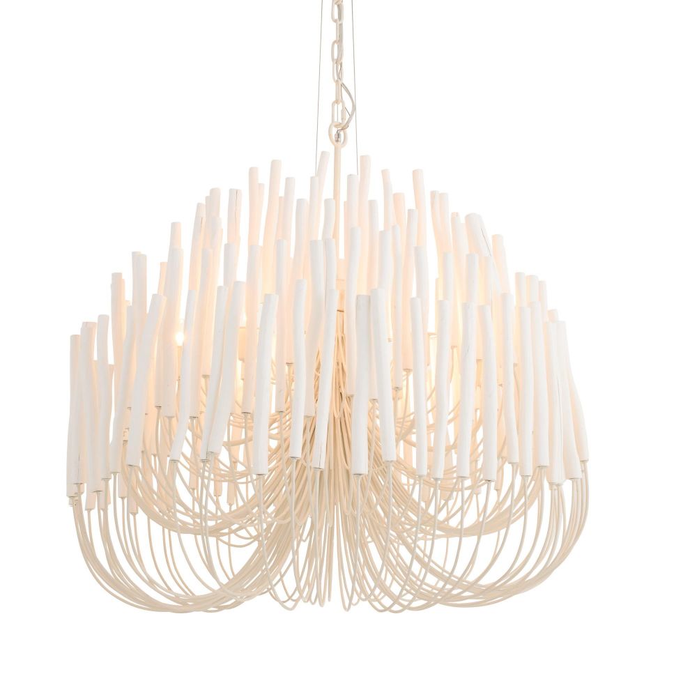 Six Light Chandelier from the Tilda collection in White finish