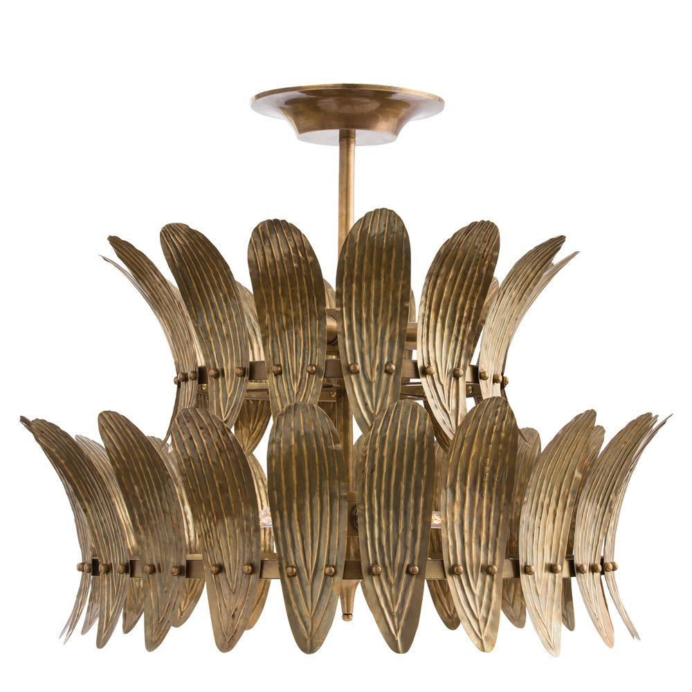 Eight Light Chandelier from the Analise collection in Vintage Brass finish