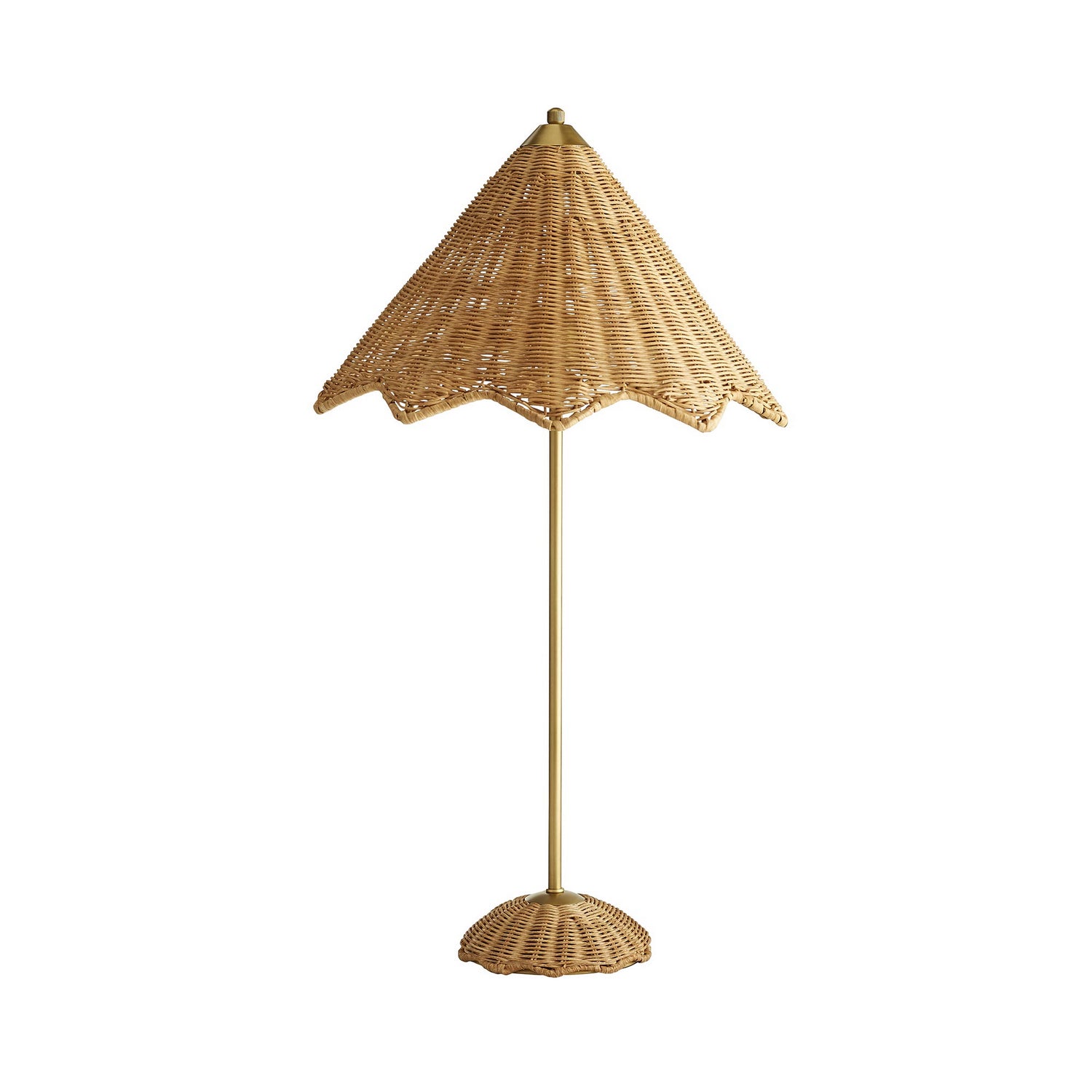 Two Light Table Lamp from the Parasol collection in Natural finish