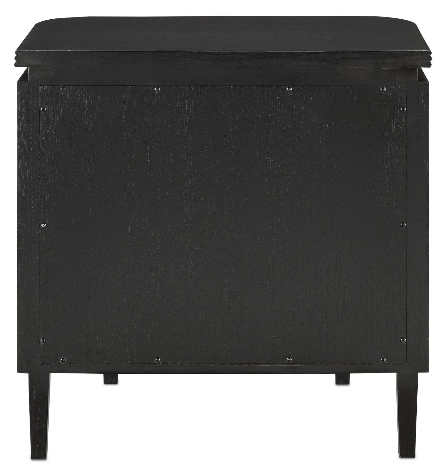 Nightstand from the Briallen collection in Caviar Black/Antique Brass finish