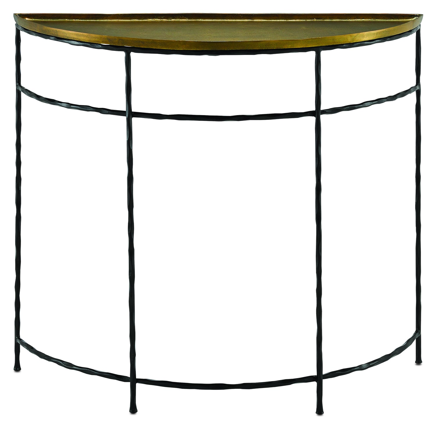 Demi-Lune from the Boyles collection in Antique Brass/Black finish