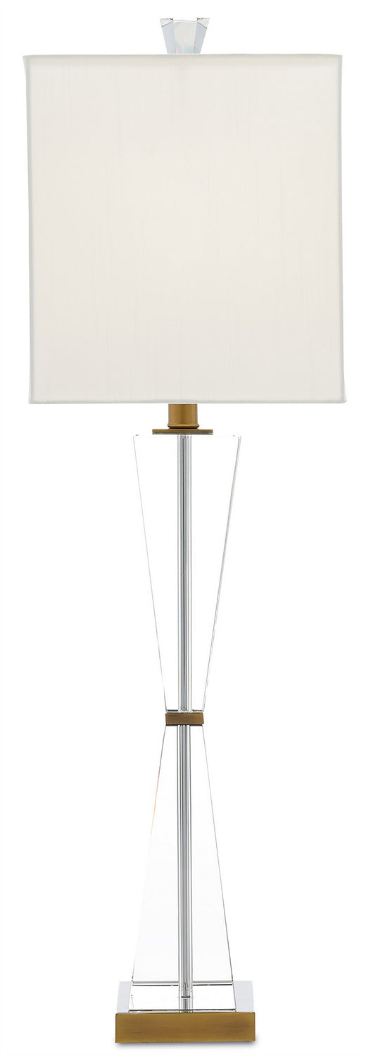 One Light Table Lamp from the Laelia collection in Clear/Antique Brass finish