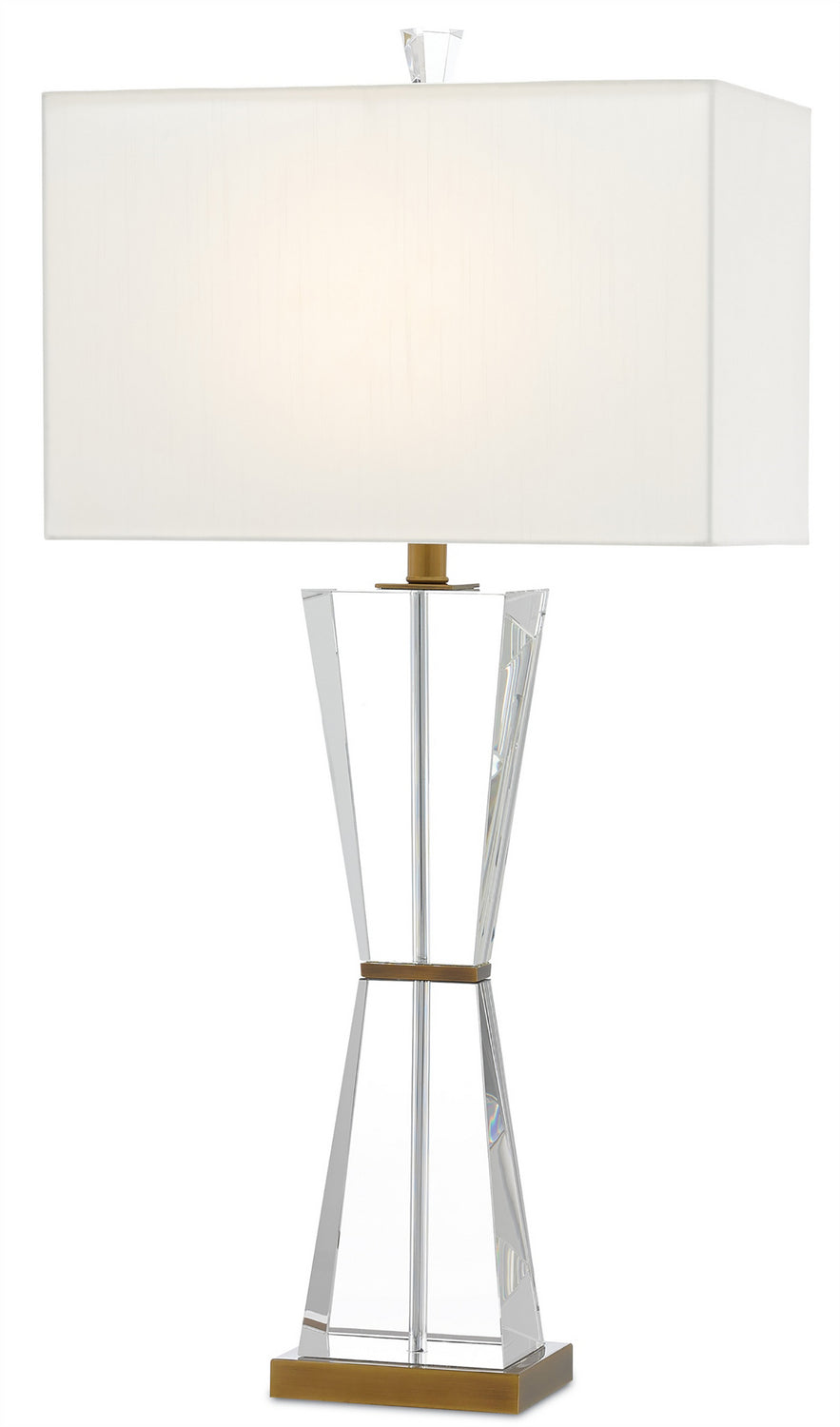 One Light Table Lamp from the Laelia collection in Clear/Antique Brass finish