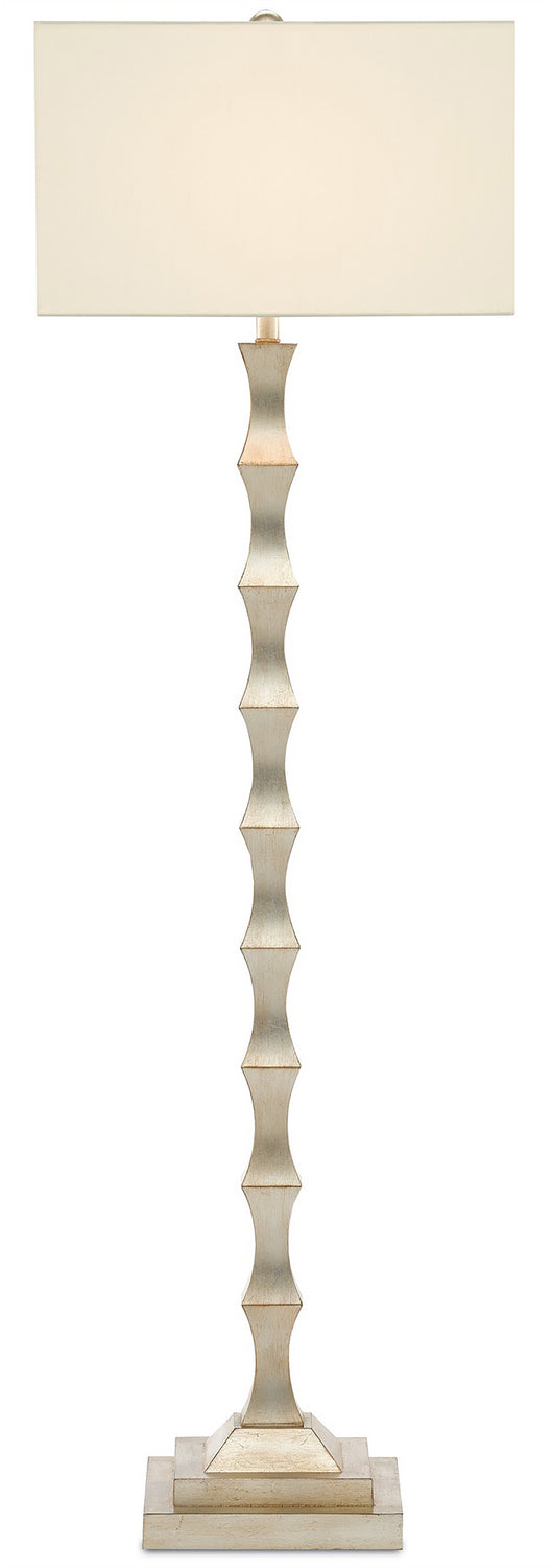 One Light Floor Lamp from the Lyndhurst collection in Silver Leaf finish