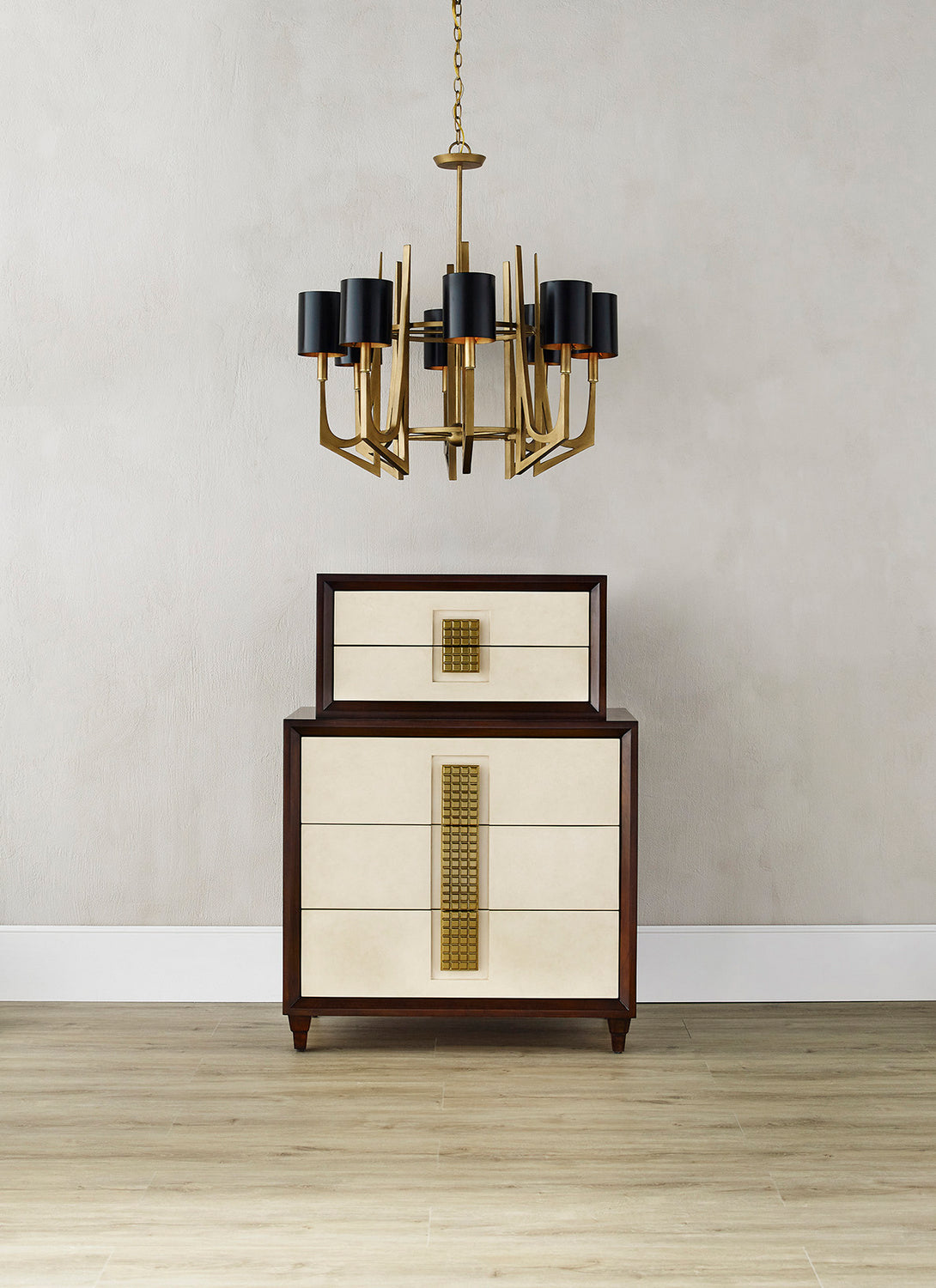 Eight Light Chandelier from the Umberto collection in Brass finish