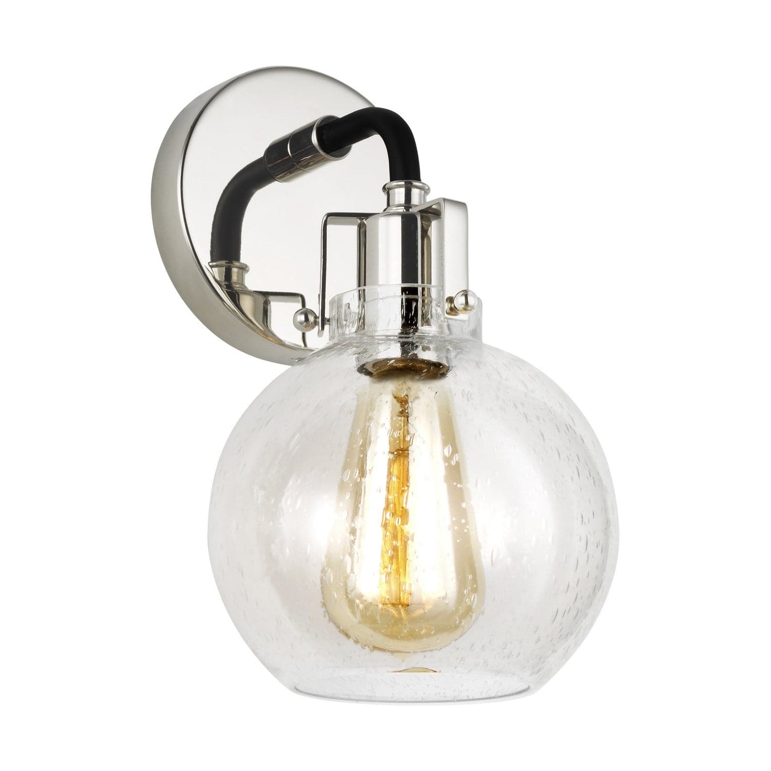 Visual Comfort Studio - VS24401PN/TXB - One Light Wall Sconce - Clara - Polished Nickel/Textured Black