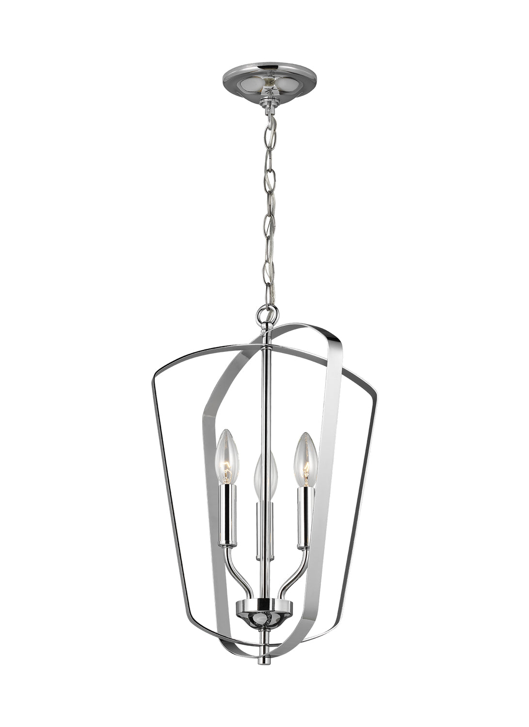 Generation Lighting. - 5134903-05 - Three Light Hall / Foyer Pendant - Romee - Chrome