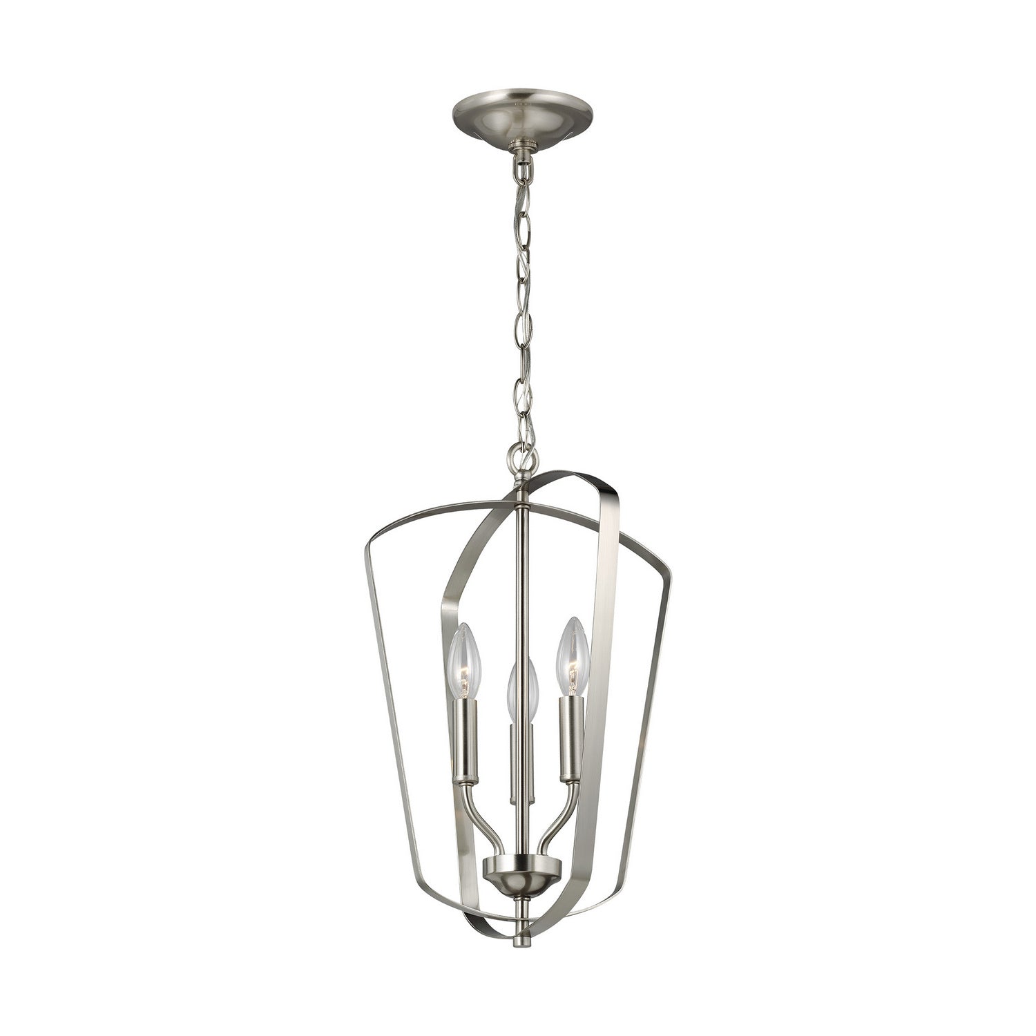 Generation Lighting. - 5134903-962 - Three Light Hall / Foyer Pendant - Romee - Brushed Nickel