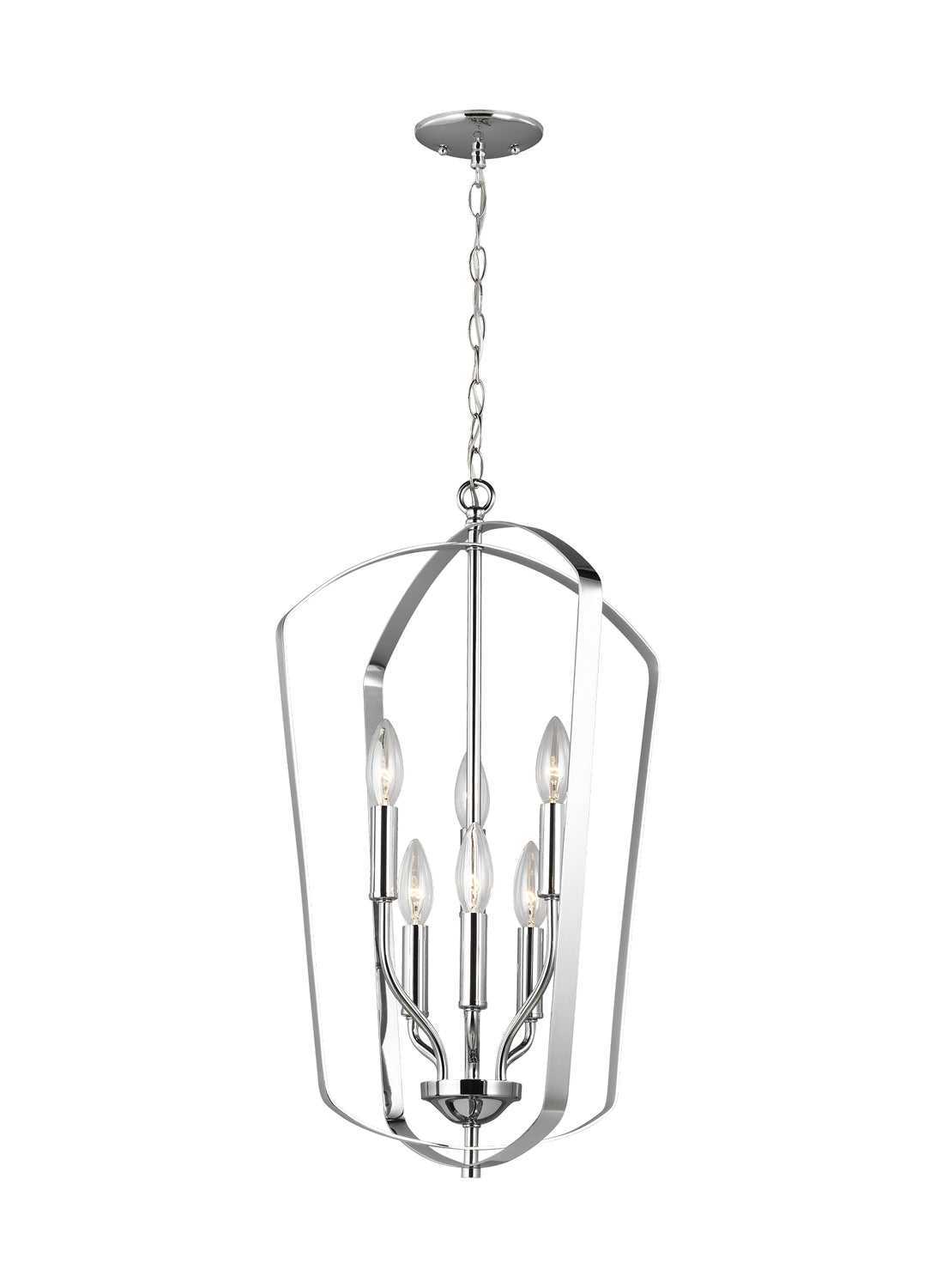 Generation Lighting. - 5134906EN-05 - Six Light Hall / Foyer - Romee - Chrome