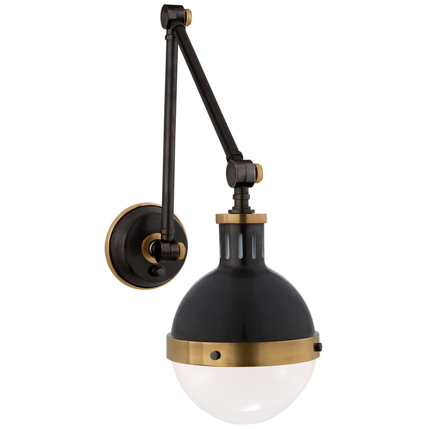 Visual Comfort Signature - TOB 2090BZ/HAB-WG - One Light Wall Sconce - Hicks - Bronze with Antique Brass