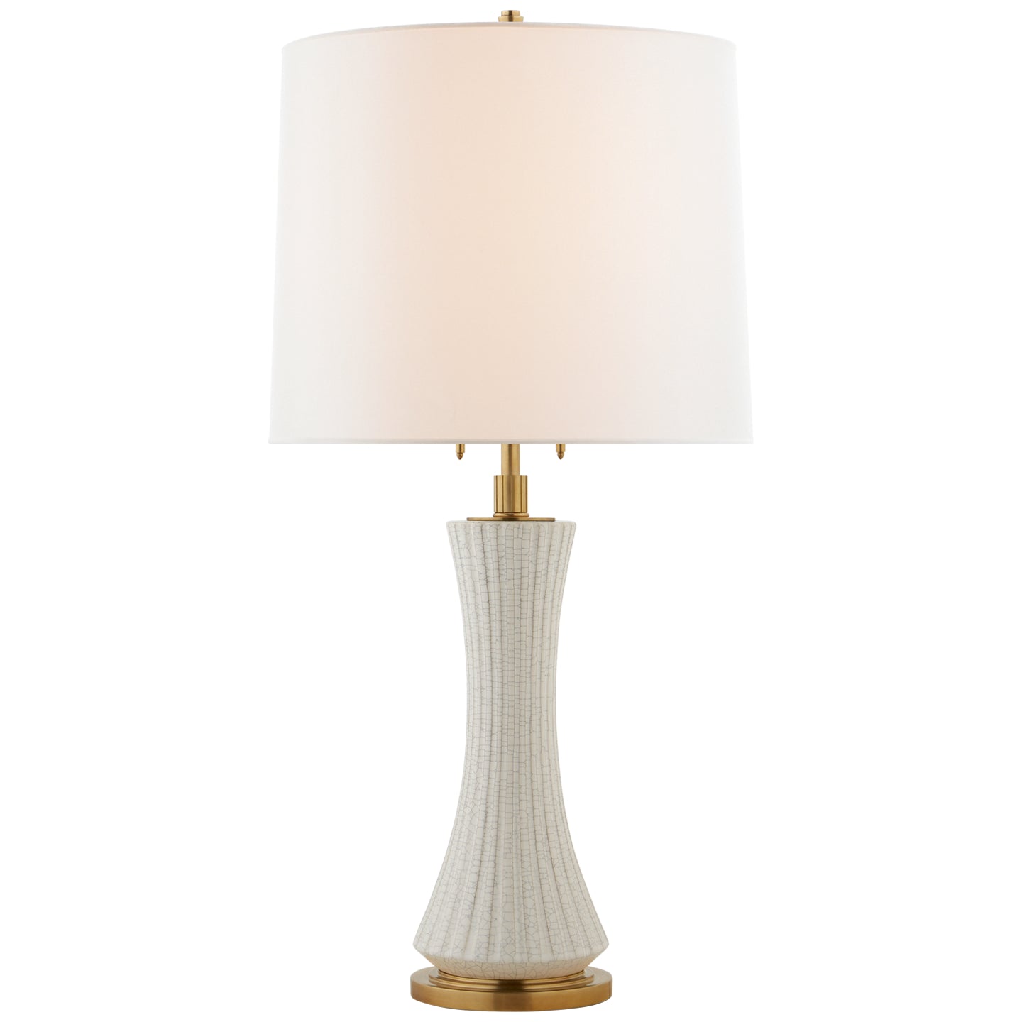 Visual Comfort Signature - TOB 3655WTC-L - Two Light Table Lamp - Elena - White Crackle