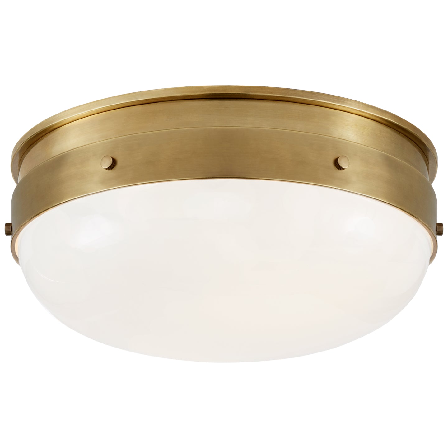 Visual Comfort Signature - TOB 4063HAB-WG - Two Light Flush Mount - Hicks - Hand-Rubbed Antique Brass