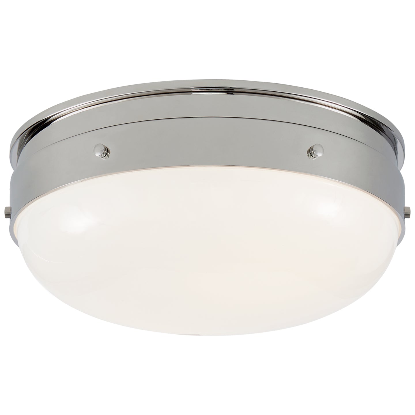 Visual Comfort Signature - TOB 4063PN-WG - Two Light Flush Mount - Hicks - Polished Nickel