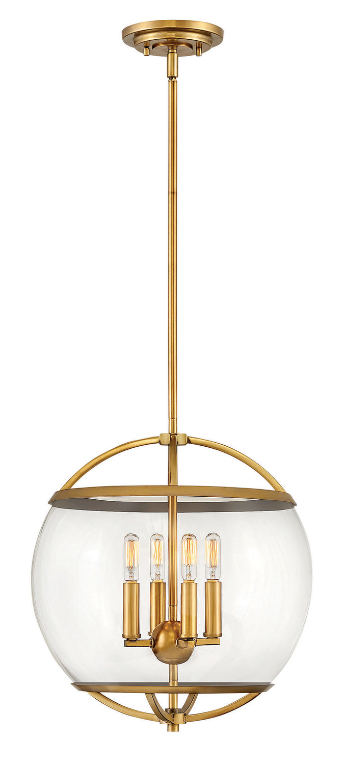 Hinkley - 3934HB - LED Pendant - Calvin - Heritage Brass