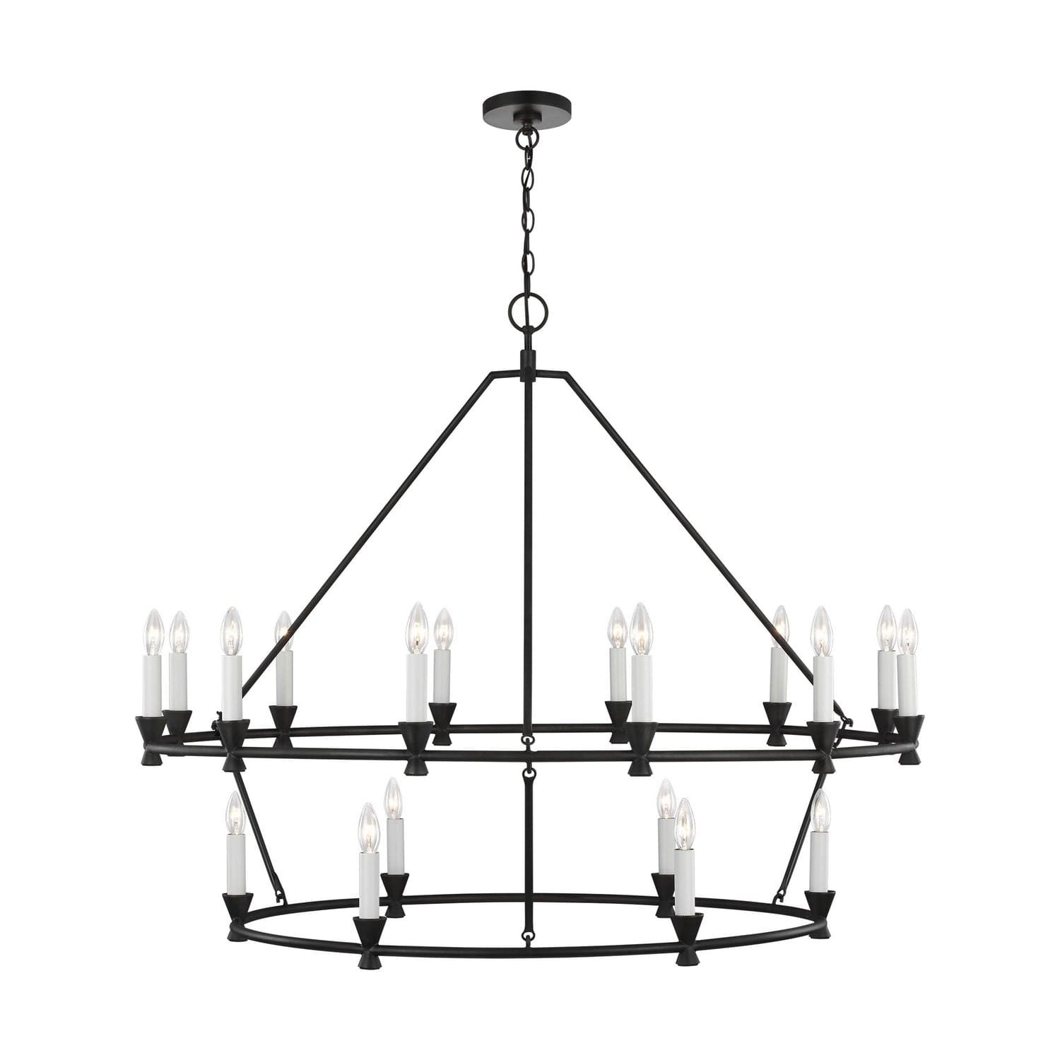 Visual Comfort Studio - CC11818AI - 18 Light Chandelier - Keystone - Aged Iron