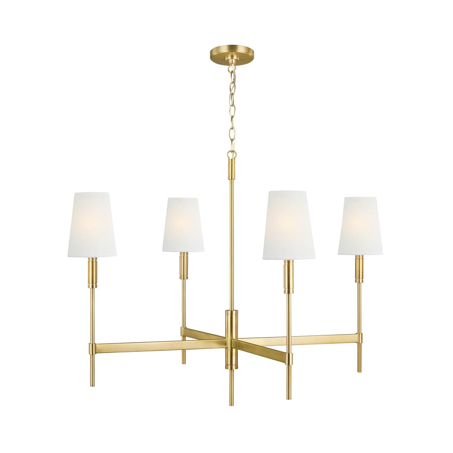 Visual Comfort Studio - TC1044BBS - Four Light Chandelier - Beckham Classic - Burnished Brass