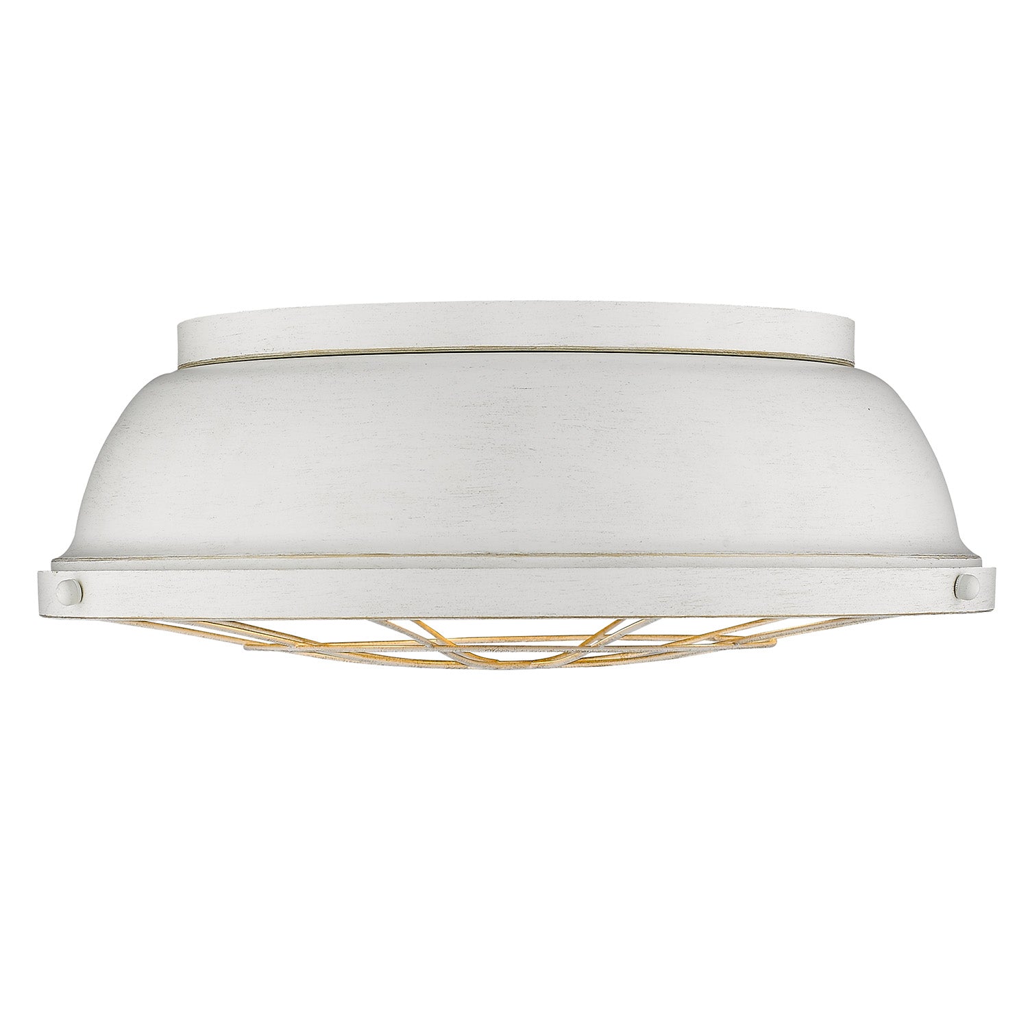 Golden - 7312-FM16 FW - Three Light Flush Mount - Bartlett FW - French White