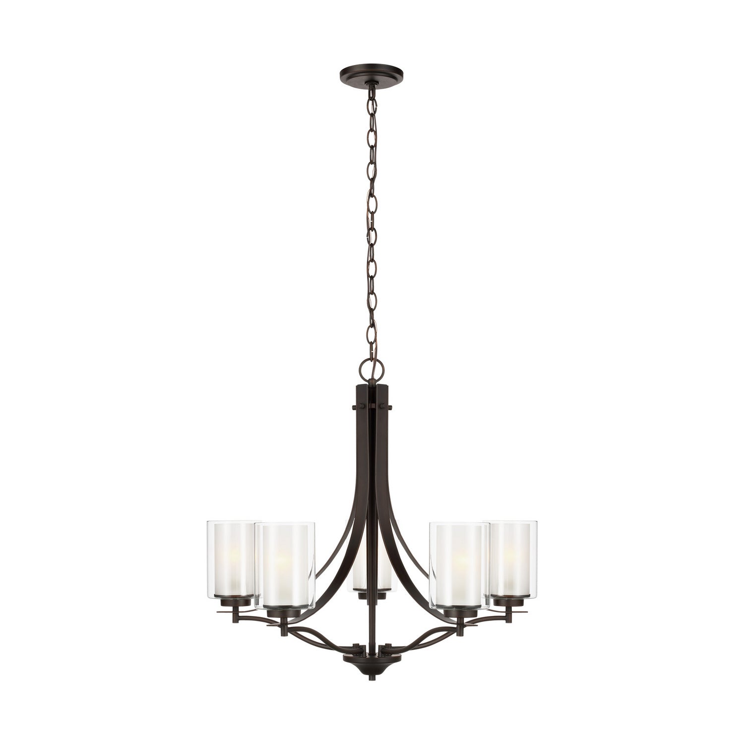 Generation Lighting. - 3137305-710 - Five Light Chandelier - Elmwood Park - Bronze