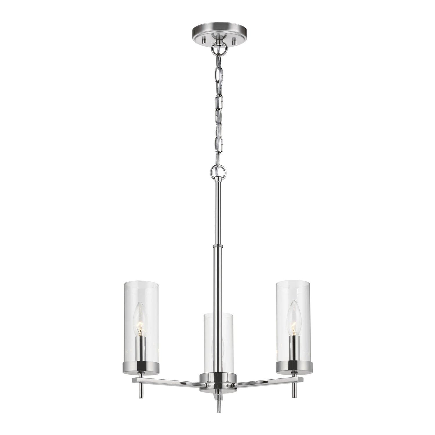 Visual Comfort Studio - 3190303-05 - Three Light Chandelier - Zire - Chrome