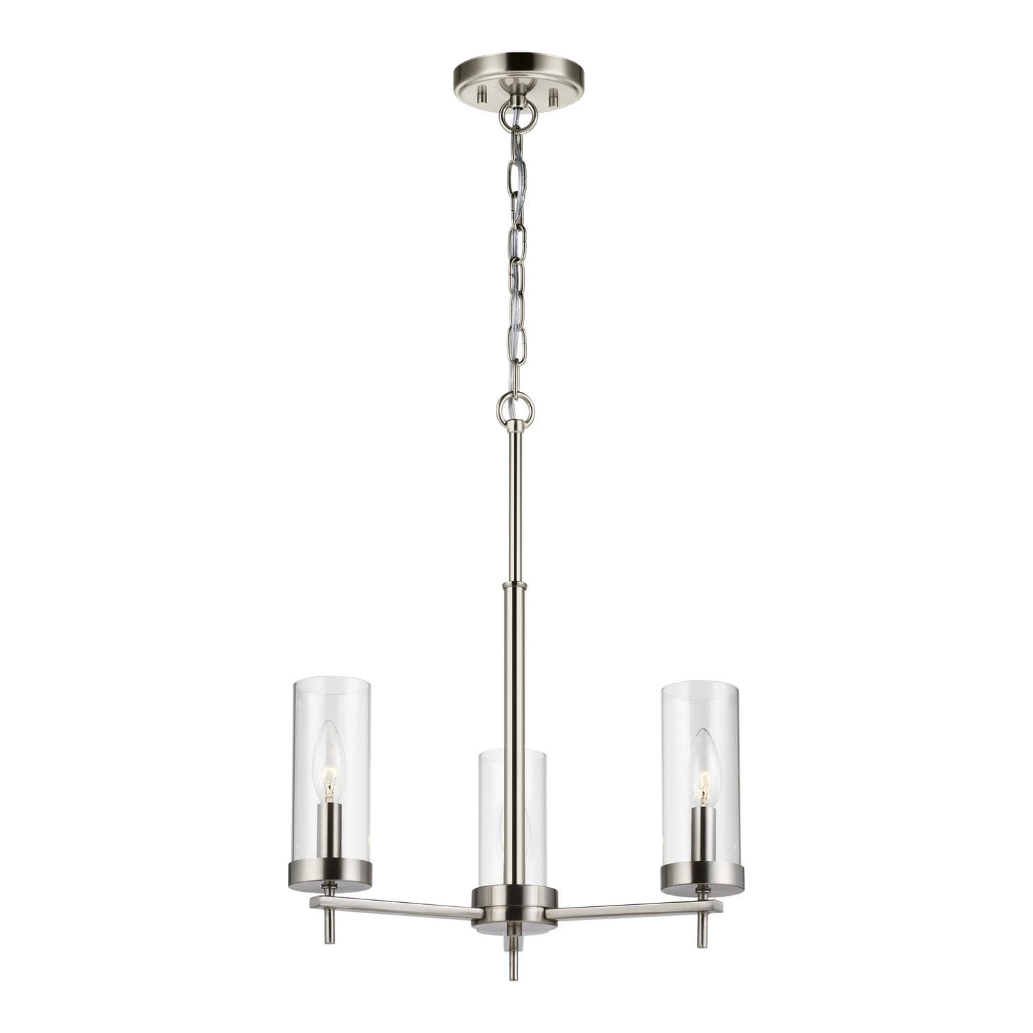 Visual Comfort Studio - 3190303EN-962 - Three Light Chandelier - Zire - Brushed Nickel