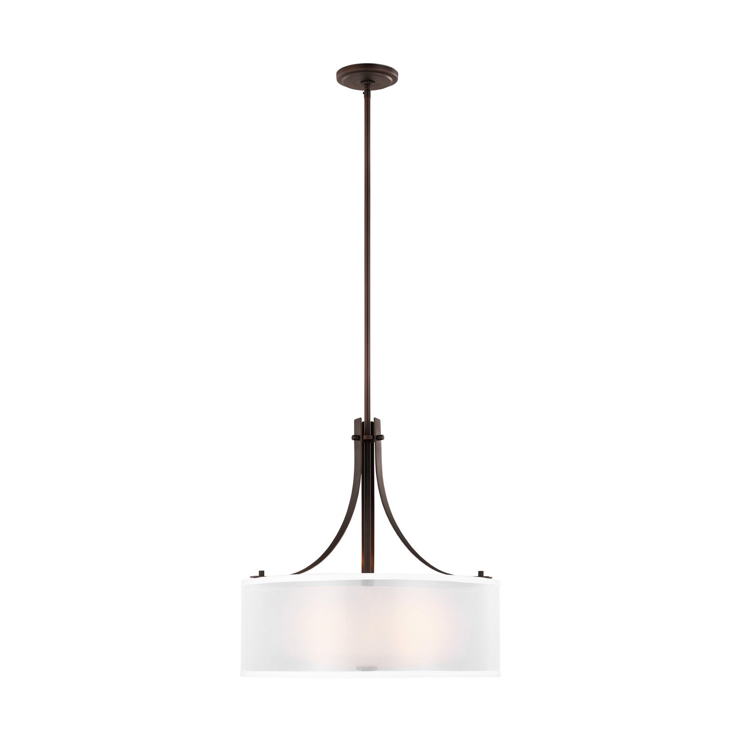 Generation Lighting. - 6537303-710 - Three Light Pendant - Elmwood Park - Bronze